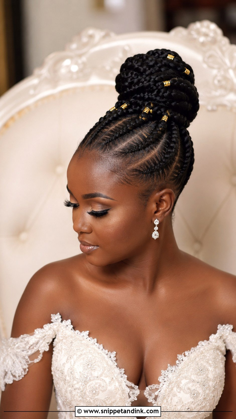 Cornrow Updo for Black Brides - Snippet and Ink - 25 Bridal Hair Styles for Black Women