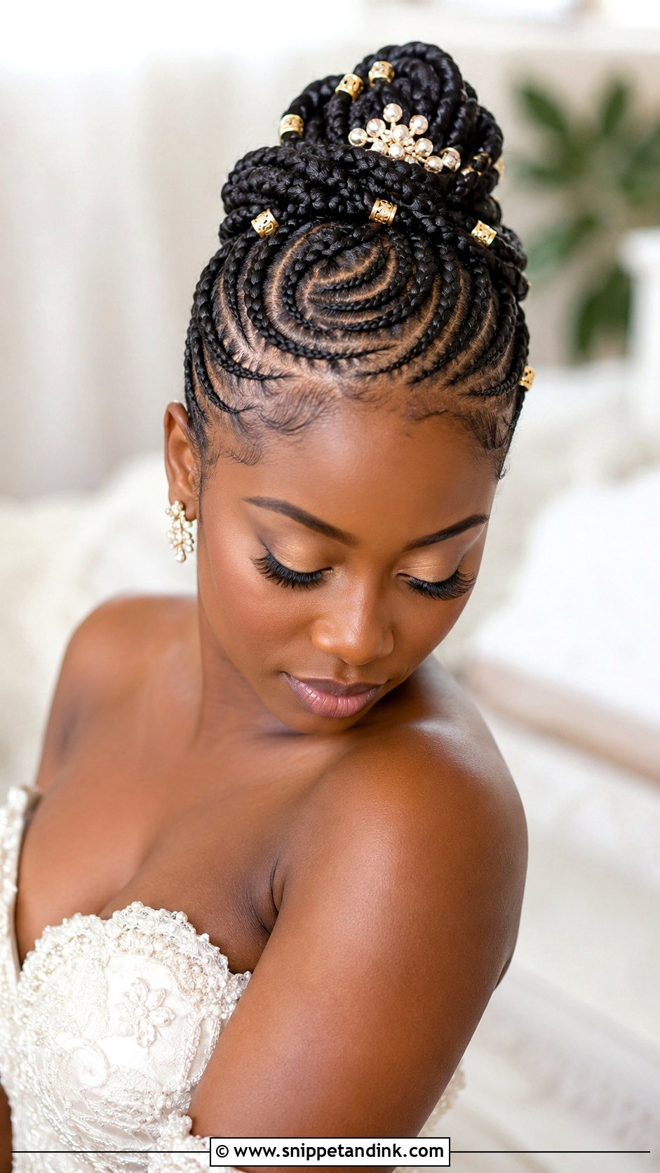 Cornrow Updo for Brides - Snippet and Ink - 25 Bridal Hairstyles Black Women