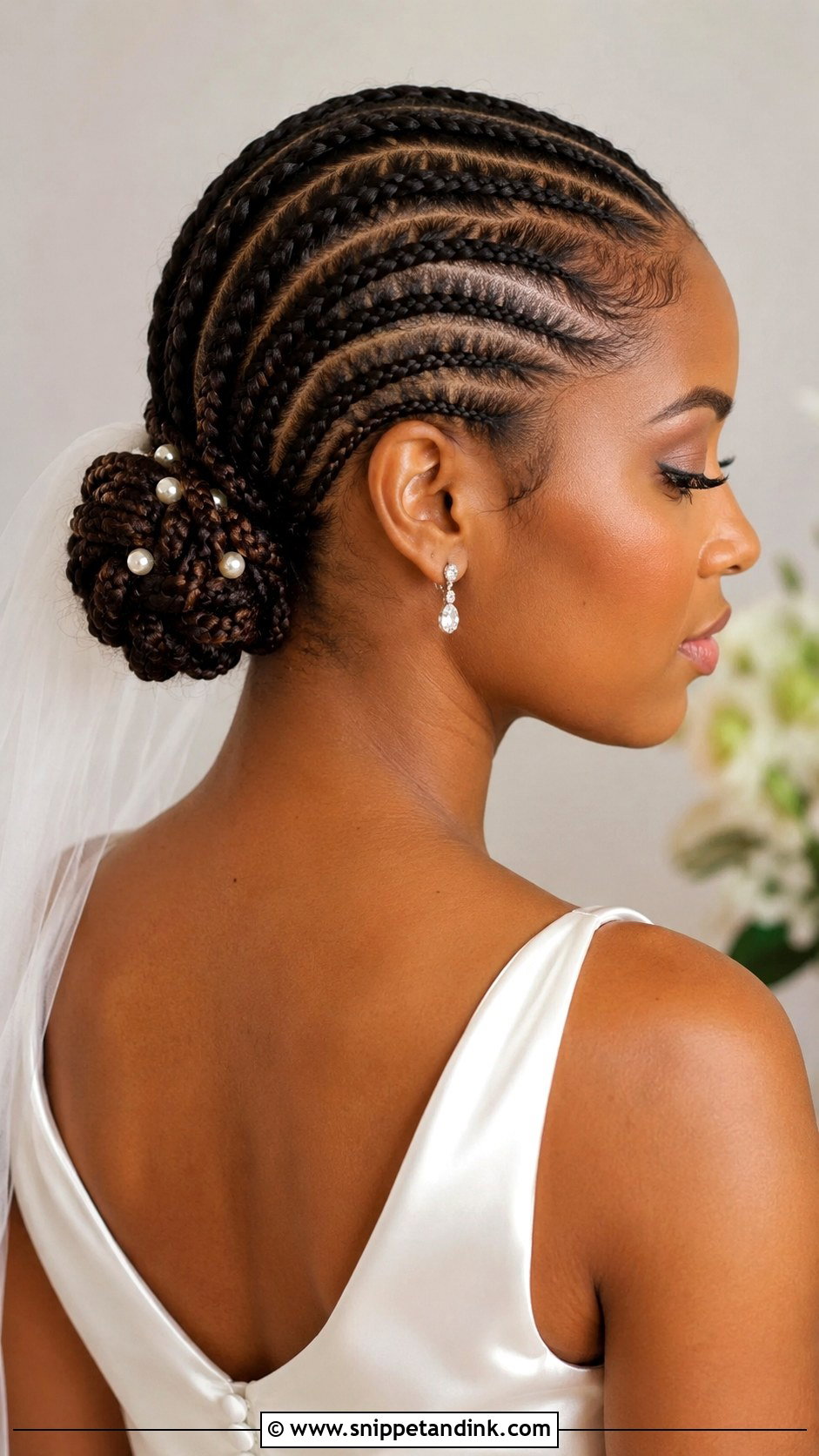 Cornrows Into Braided Bun - Snippet and Ink - 20 Braids Wedding Hairstyles Black Women