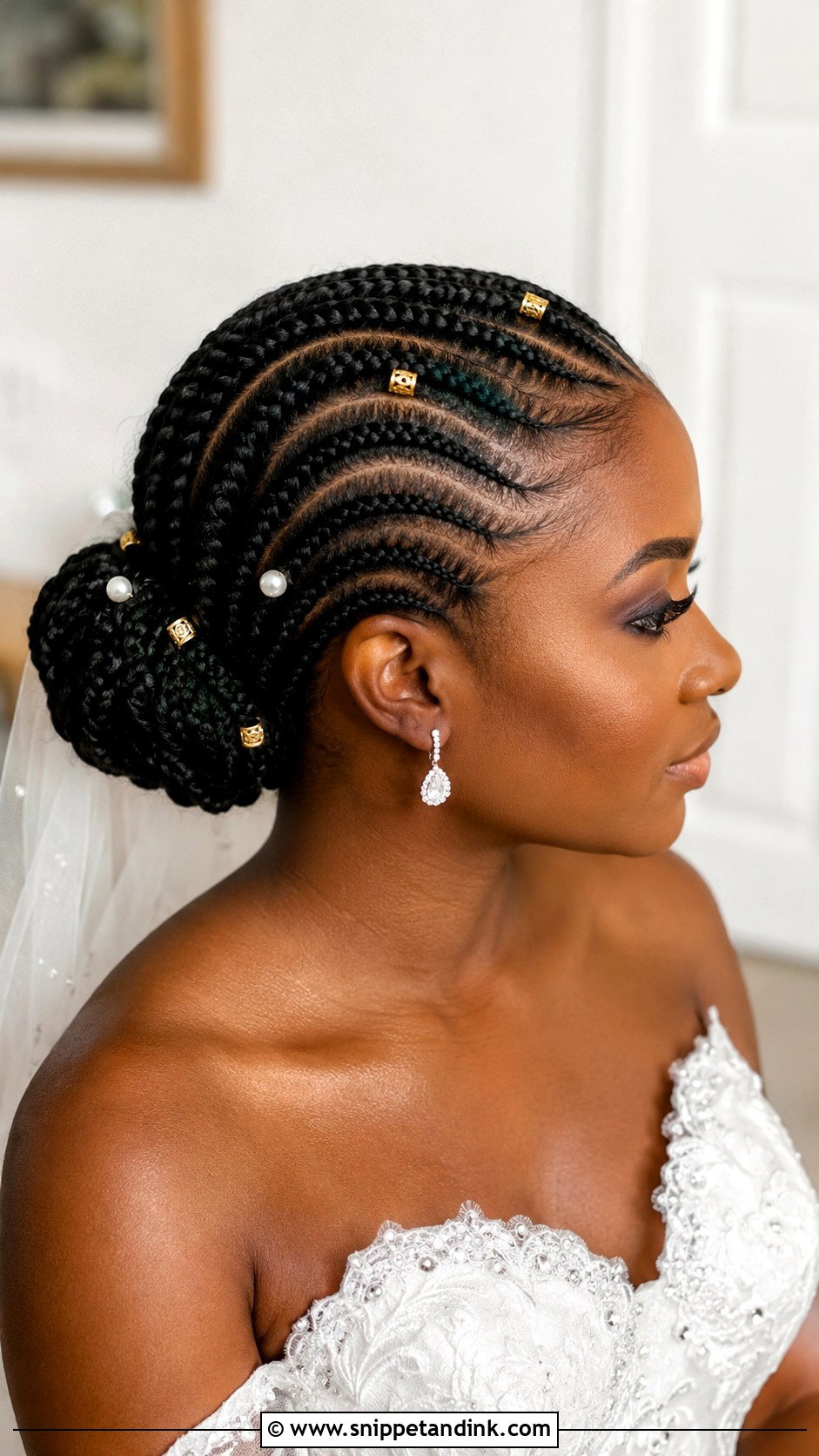 Cornrows Into Bun - Snippet and Ink - 20 Bridal Natural Hairstyles