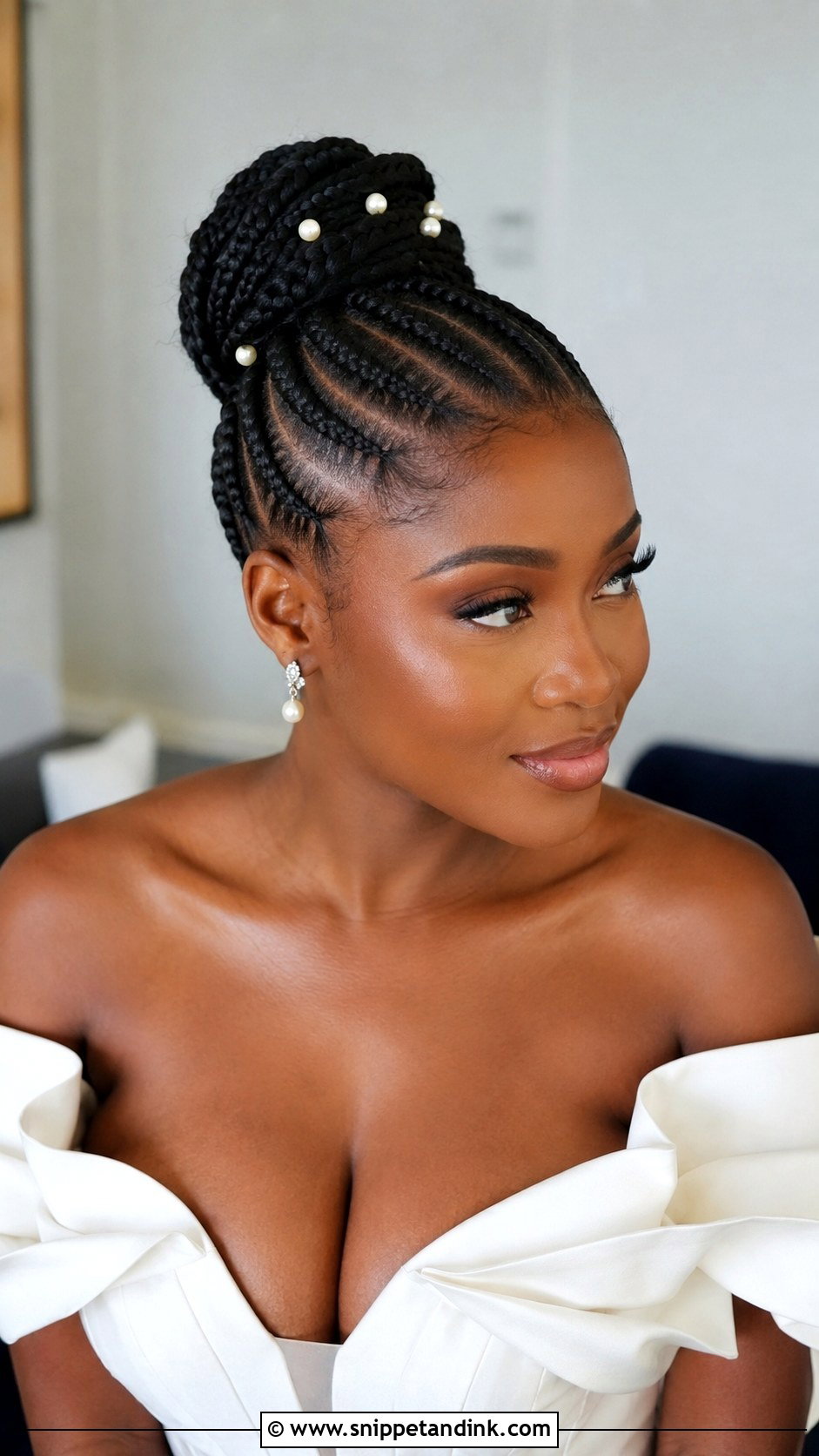 Cornrows Into Bun - Snippet and Ink - 20 Black Hair Wedding Hairstyles