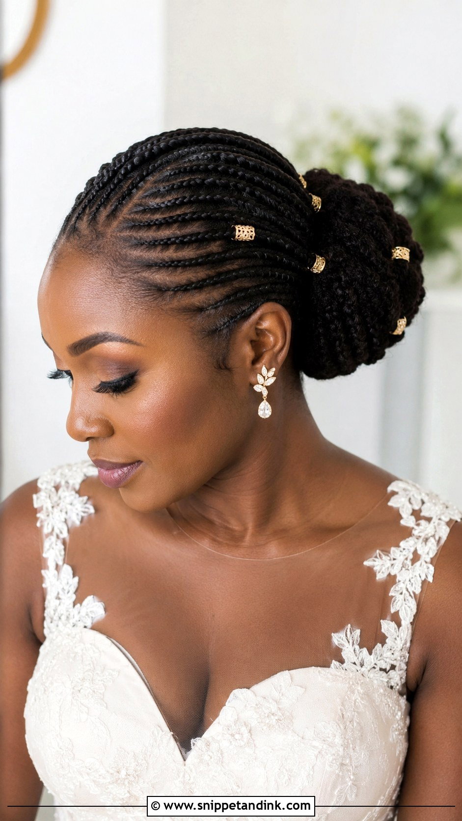 Cornrows Into a Sleek Bun - Snippet and Ink - 30 4c Wedding Hairstyles
