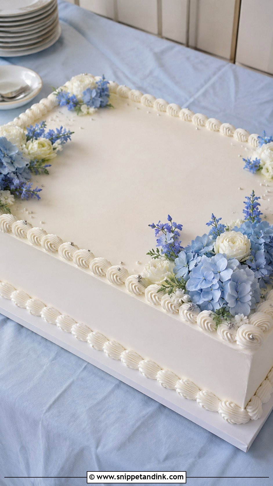 Costco Wedding Sheet Cake With Blue Flowers - Snippet and Ink - 20 Costco Wedding Sheet Cake Ideas
