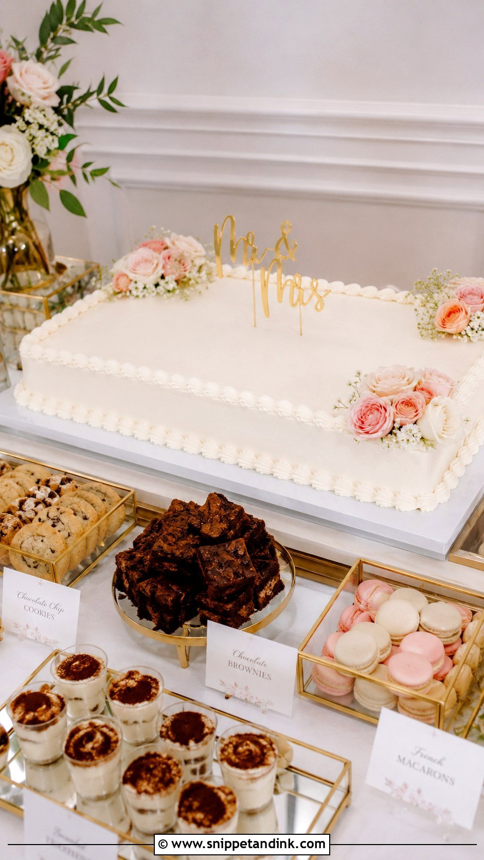 Costco Wedding Sheet Cake With Dessert Table - Snippet and Ink - 20 Costco Wedding Sheet Cake Ideas