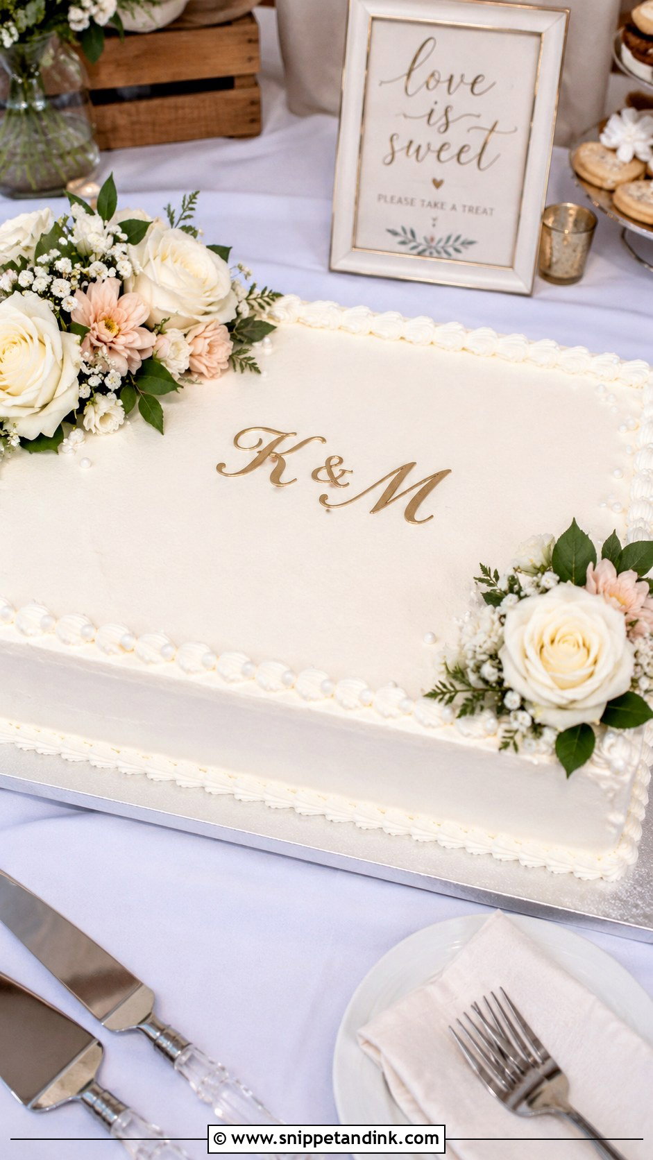 Costco Wedding Sheet Cake With Monogram - Snippet and Ink - 20 Costco Wedding Sheet Cake Ideas