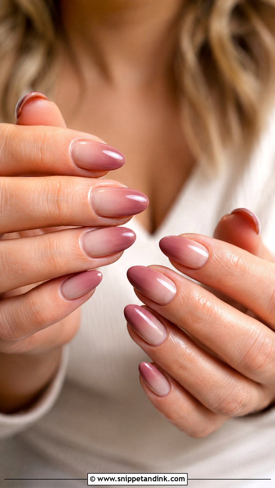 Country Wedding Nails With Dusty Rose Ombre - Snippet and Ink - 20 Country Wedding Nails