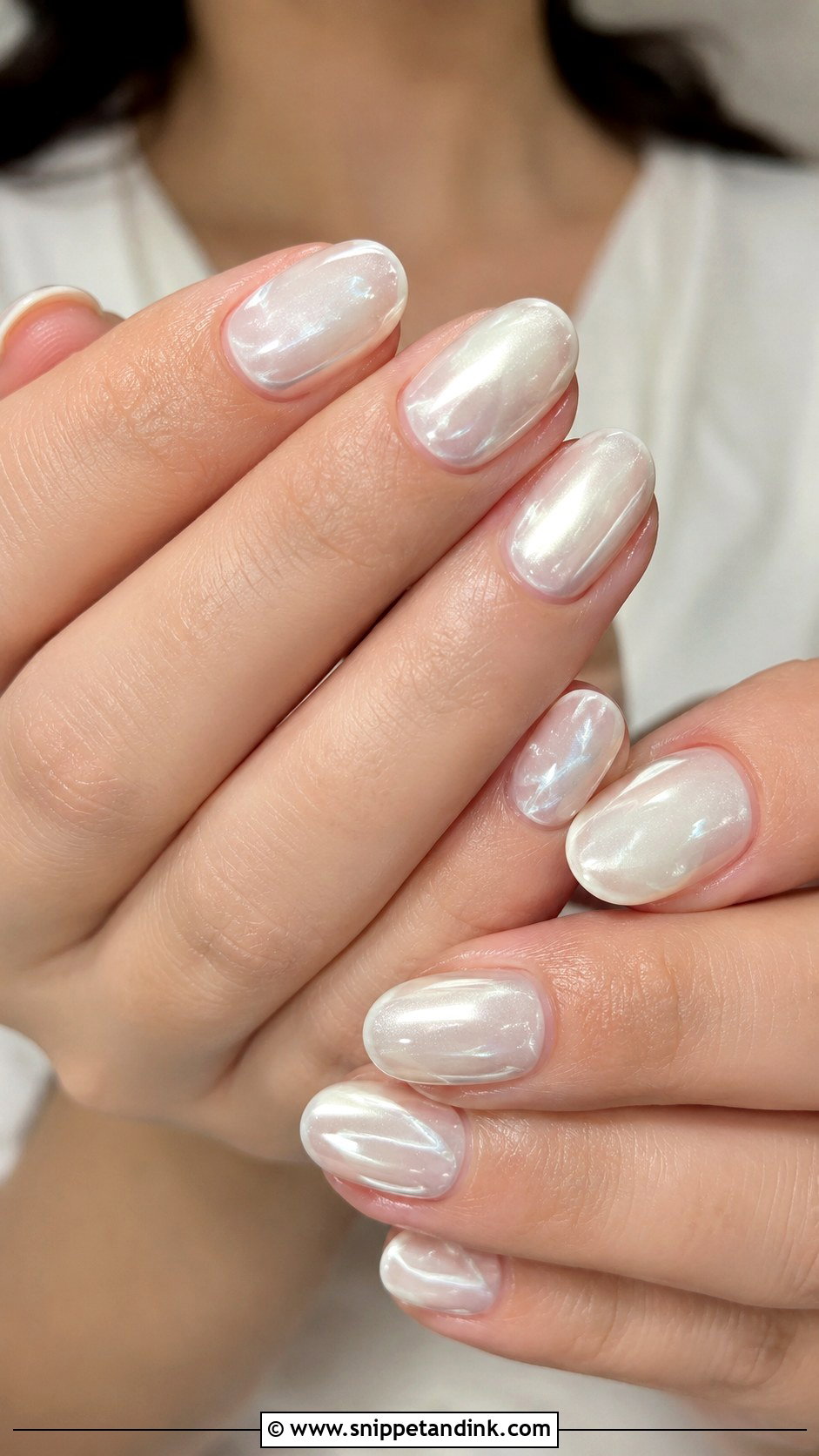 Country Wedding Nails With Milky White Chrome - Snippet and Ink - 20 Country Wedding Nails