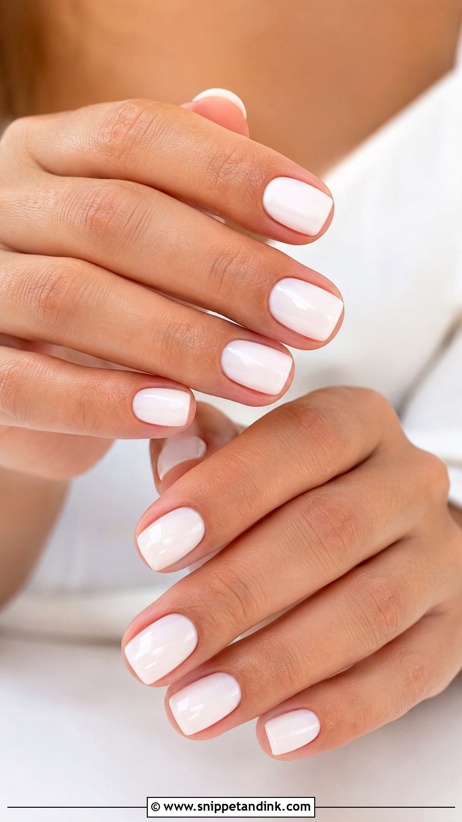 Country Wedding Nails With Simple White Short Nails - Snippet and Ink - 20 Country Wedding Nails