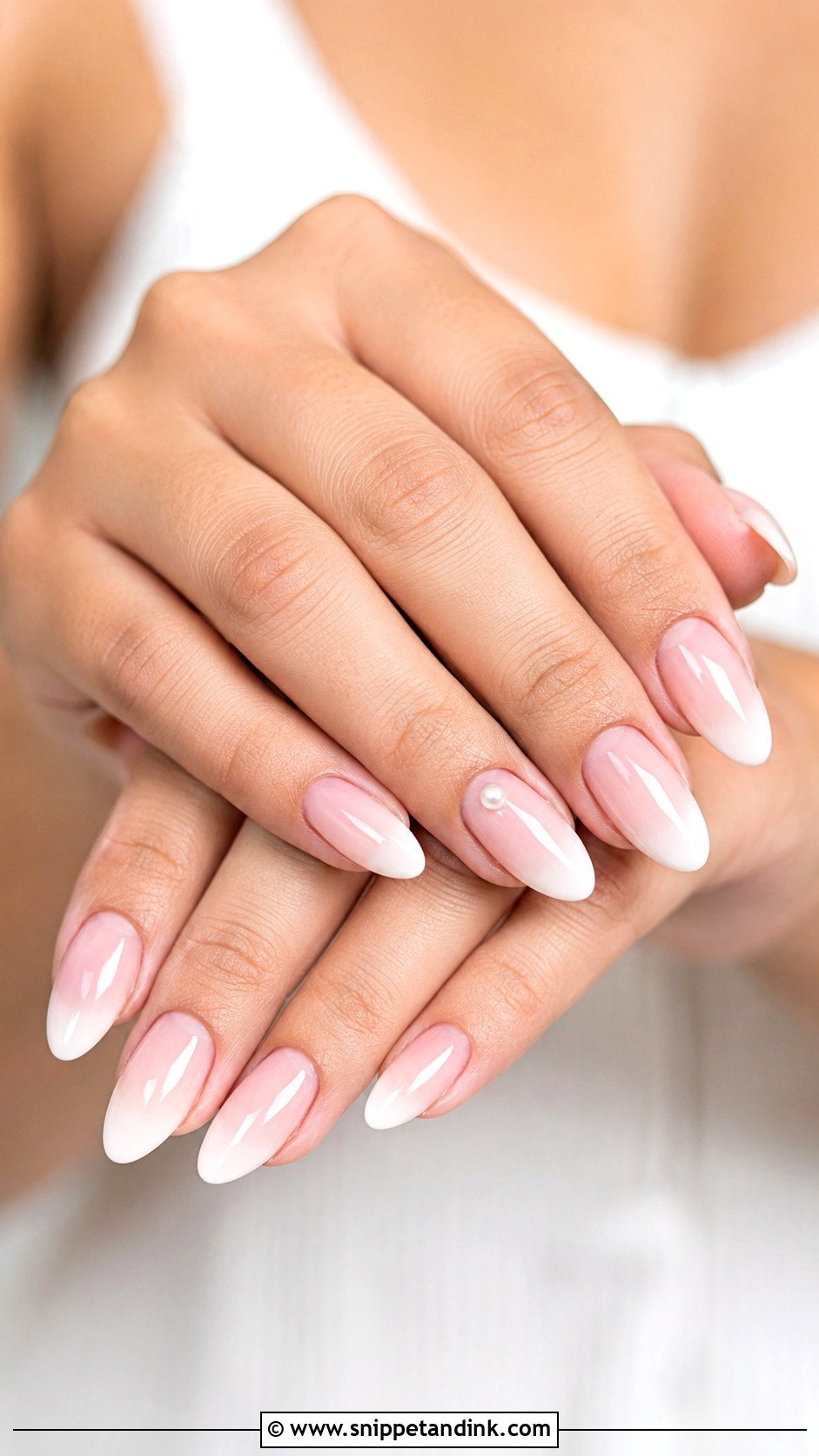 Country Wedding Nails With Soft Pink French Tips - Snippet and Ink - 20 Country Wedding Nails