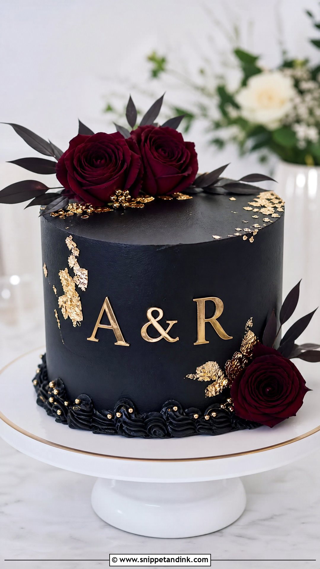 Couple Black Cake - Snippet and Ink - 30 Couple Cake Ideas