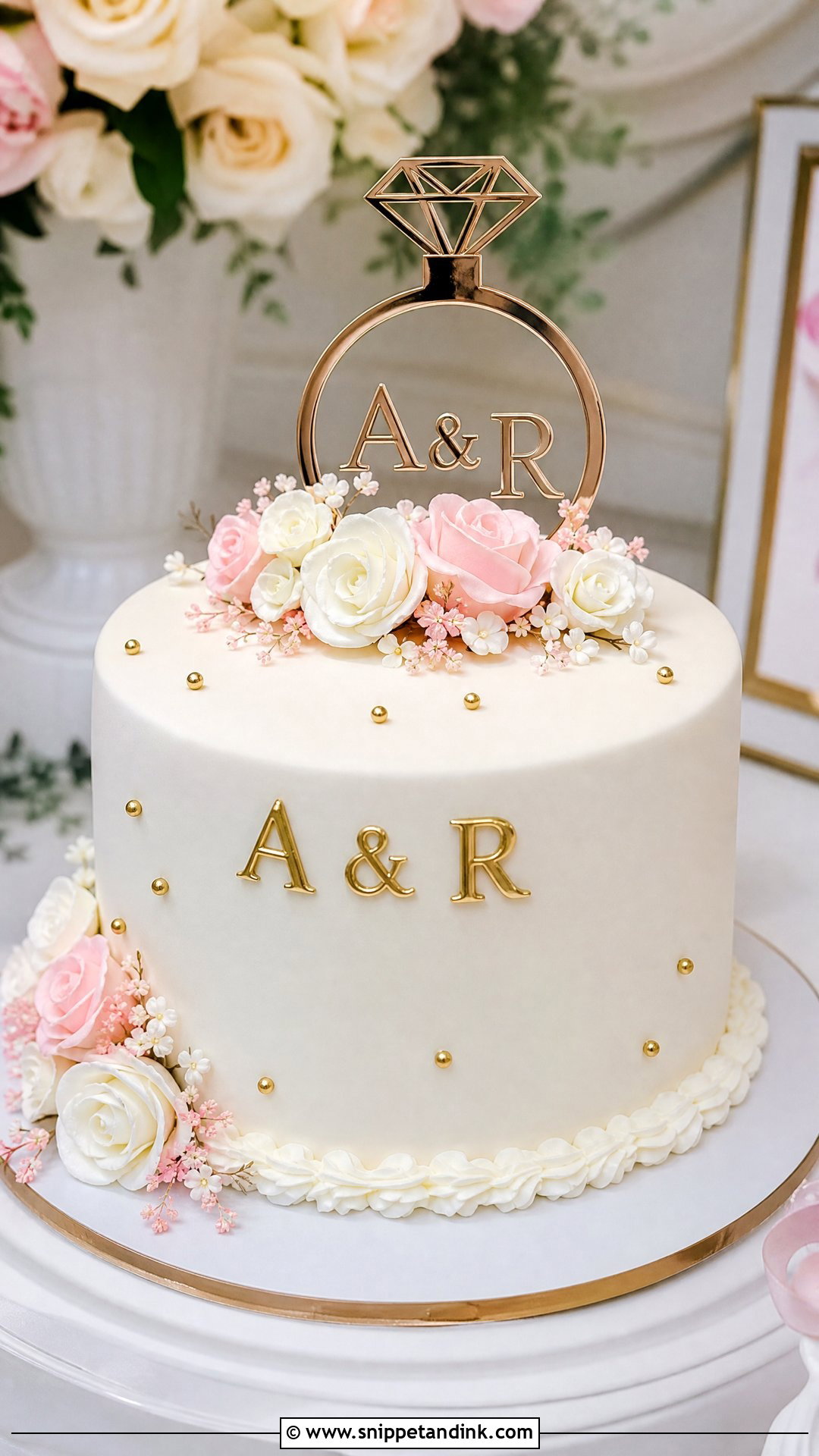 Couple Engagement Cake - Snippet and Ink - 30 Couple Cake Ideas
