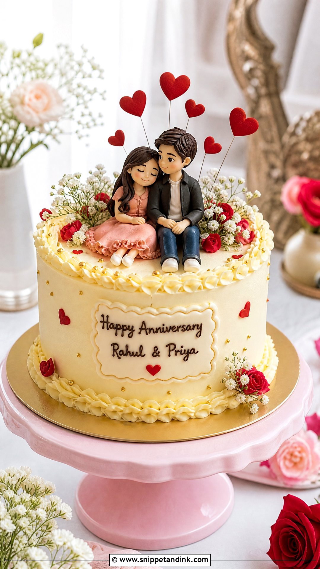 Couple Figurine Anniversary Cake - Snippet and Ink - 30 Couple Anniversary Cake Ideas
