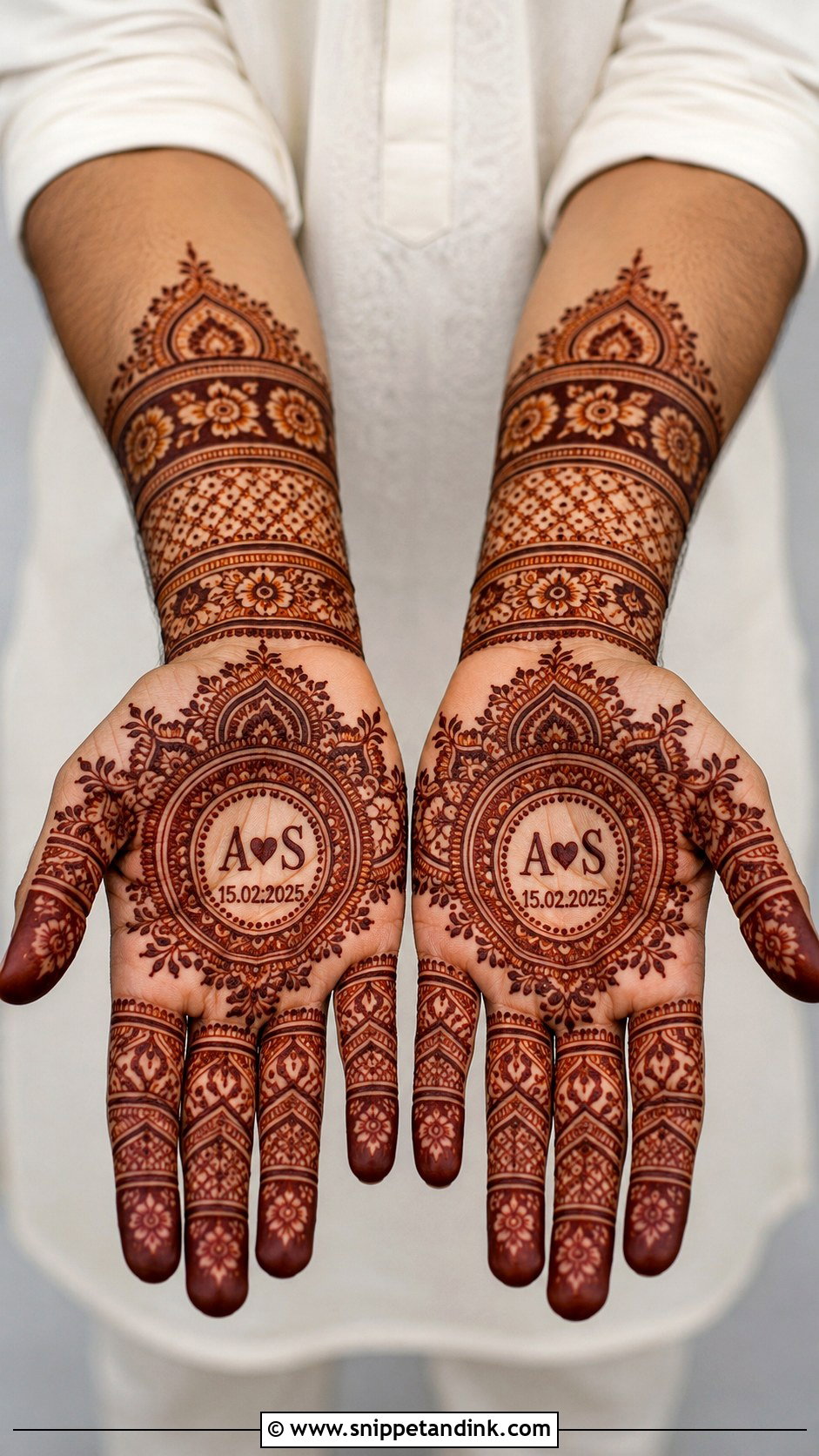 Couple Groom Mehndi Design - Snippet and Ink - 30 Groom Mehndi Design Ideas