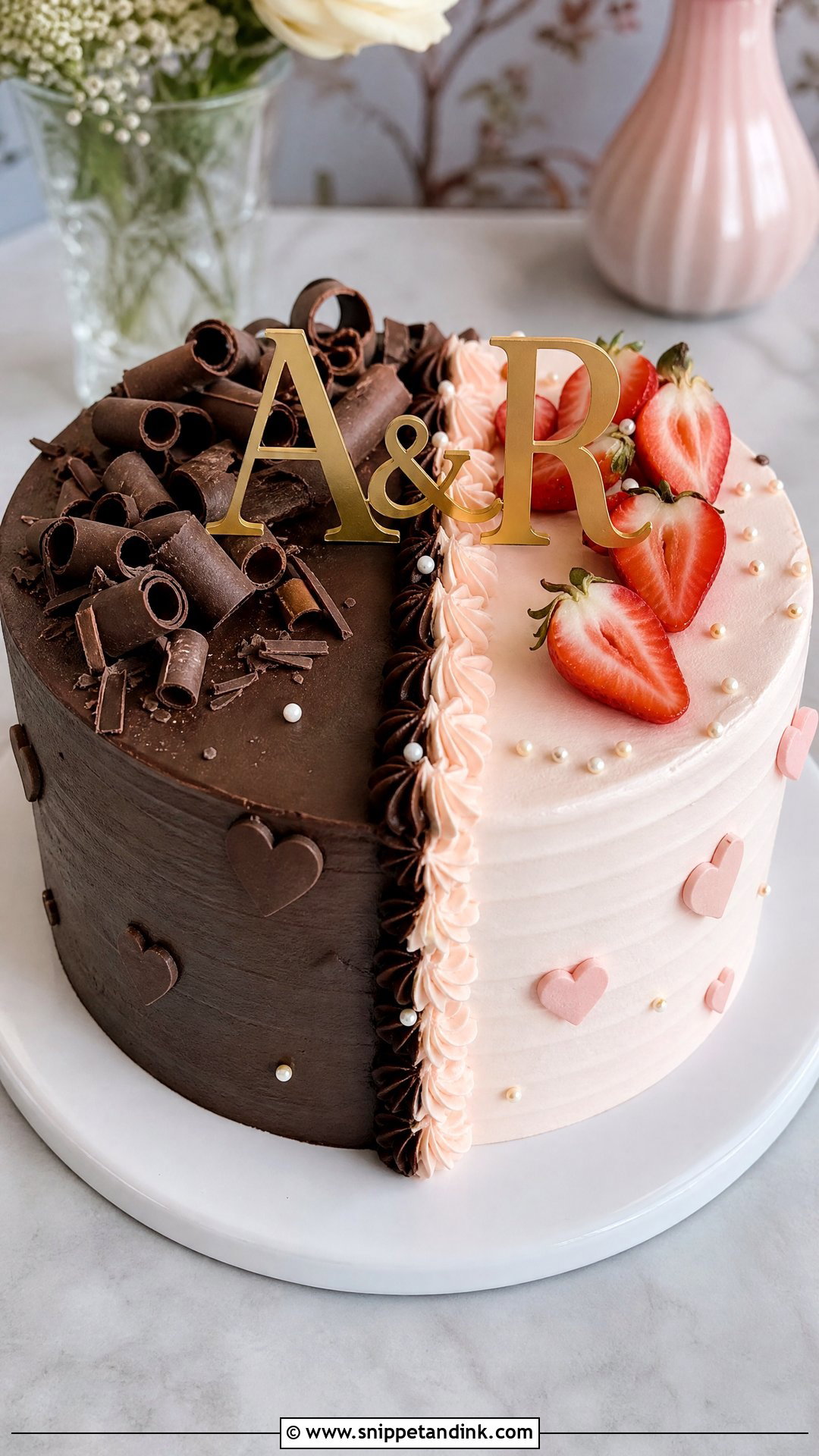 Couple Half And Half Cake - Snippet and Ink - 30 Couple Cake Ideas