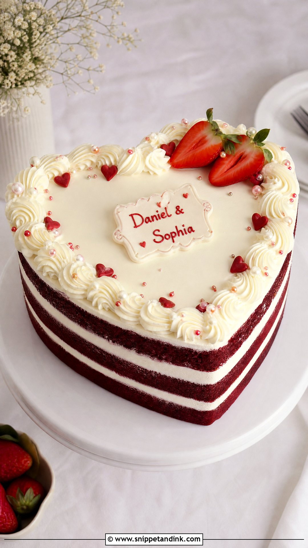 Couple Heart Cake - Snippet and Ink - 30 Couple Cake Ideas