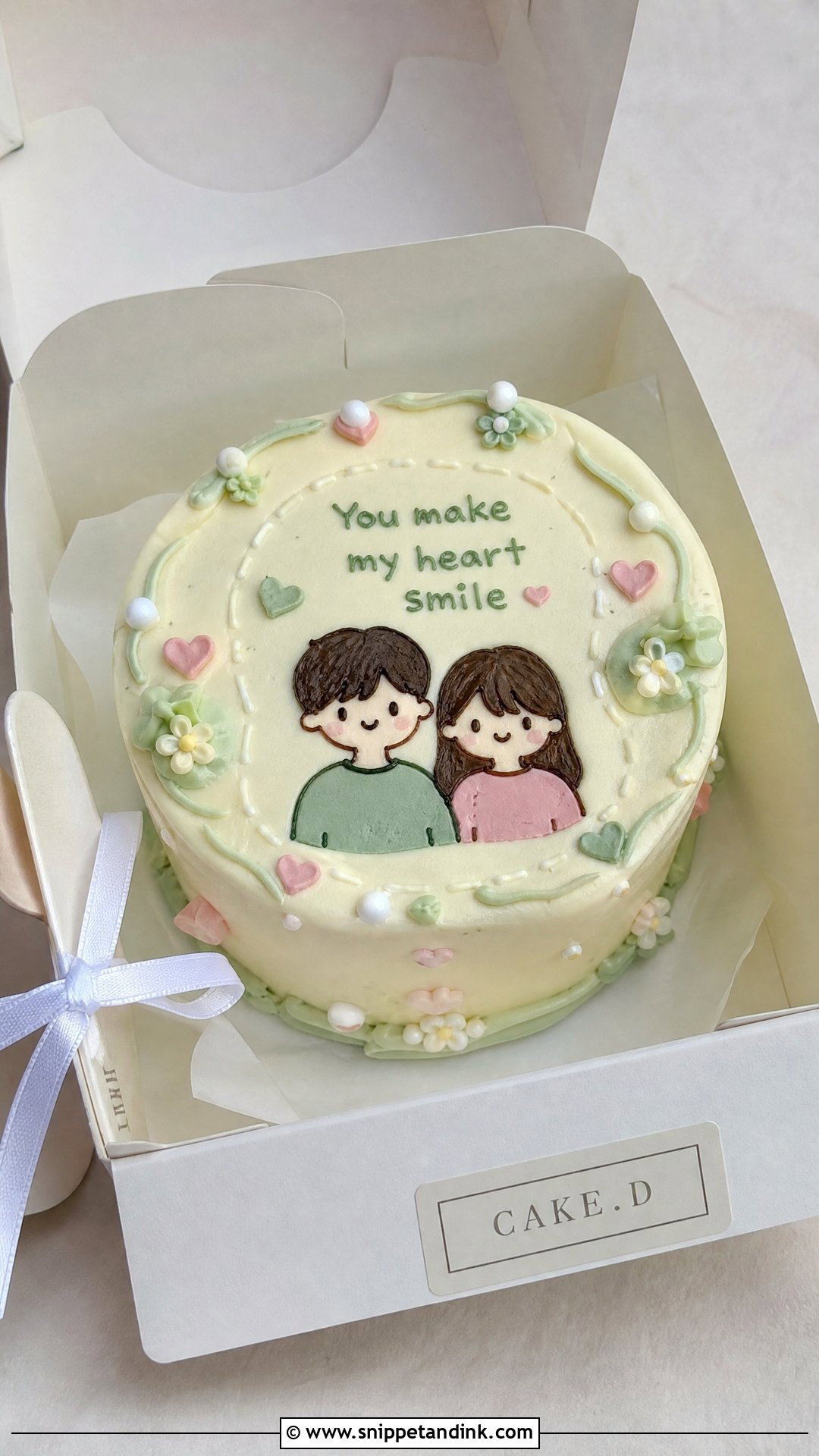 Couple Korean Cake - Snippet and Ink - 30 Couple Cake Designs