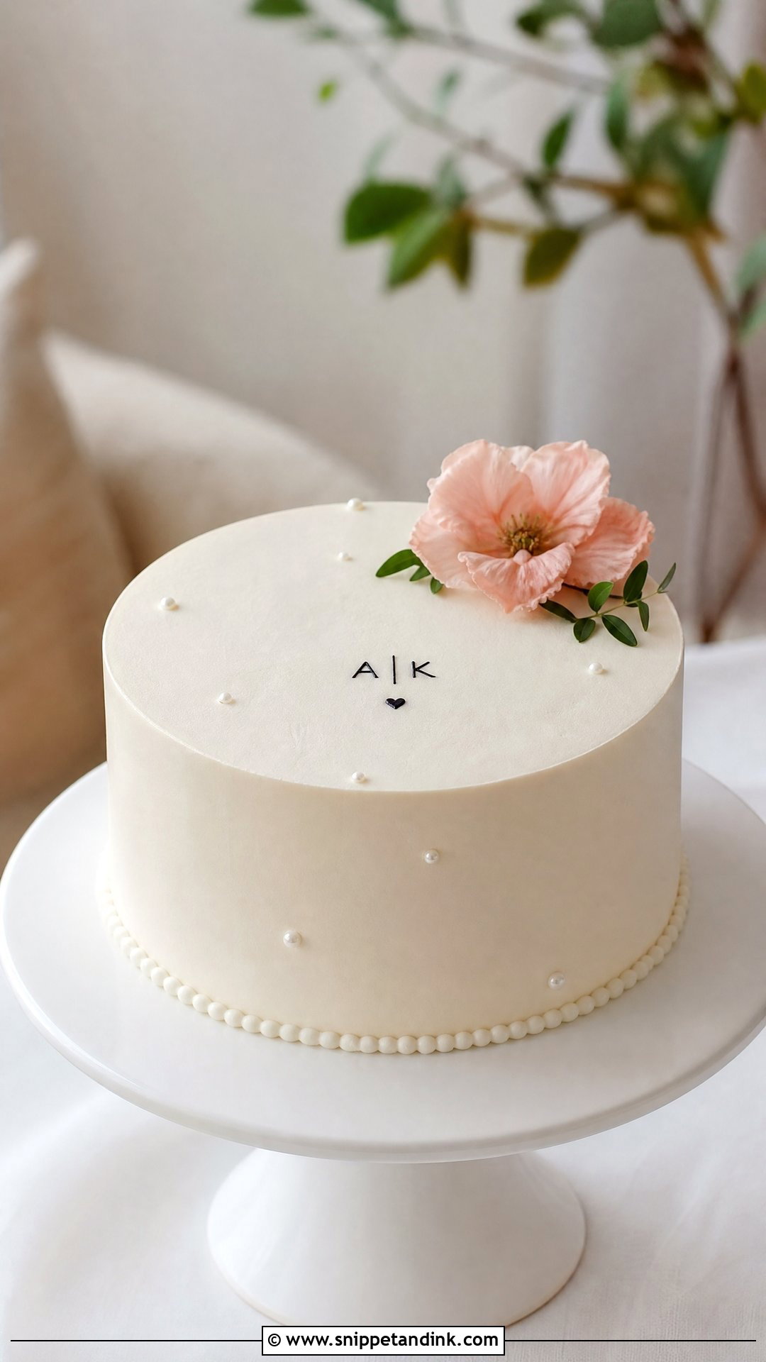 Couple Minimalist Cake - Snippet and Ink - 30 Couple Cake Ideas