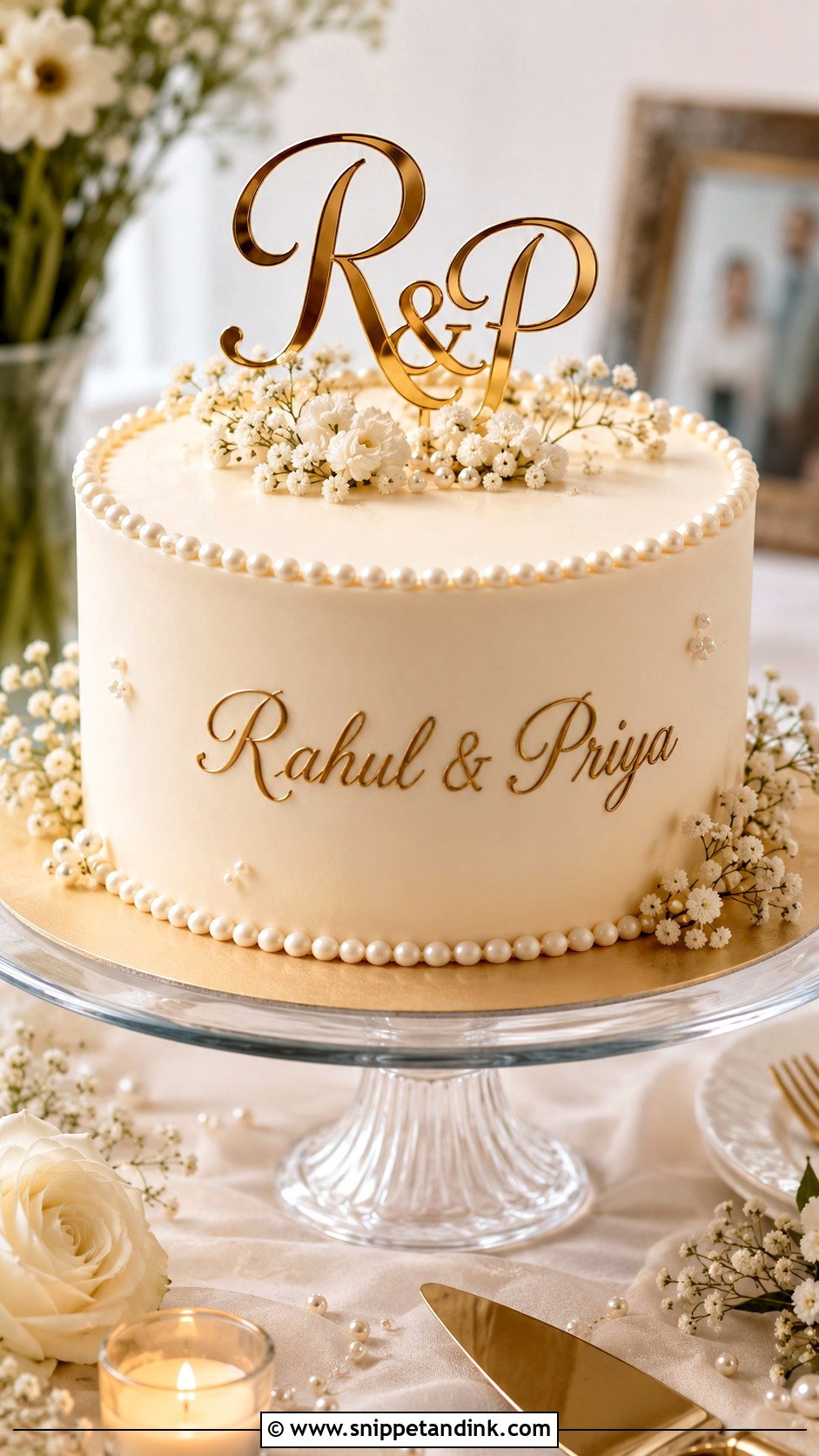 Couple Name Anniversary Cake - Snippet and Ink - 20 Couple Anniversary Cake Ideas