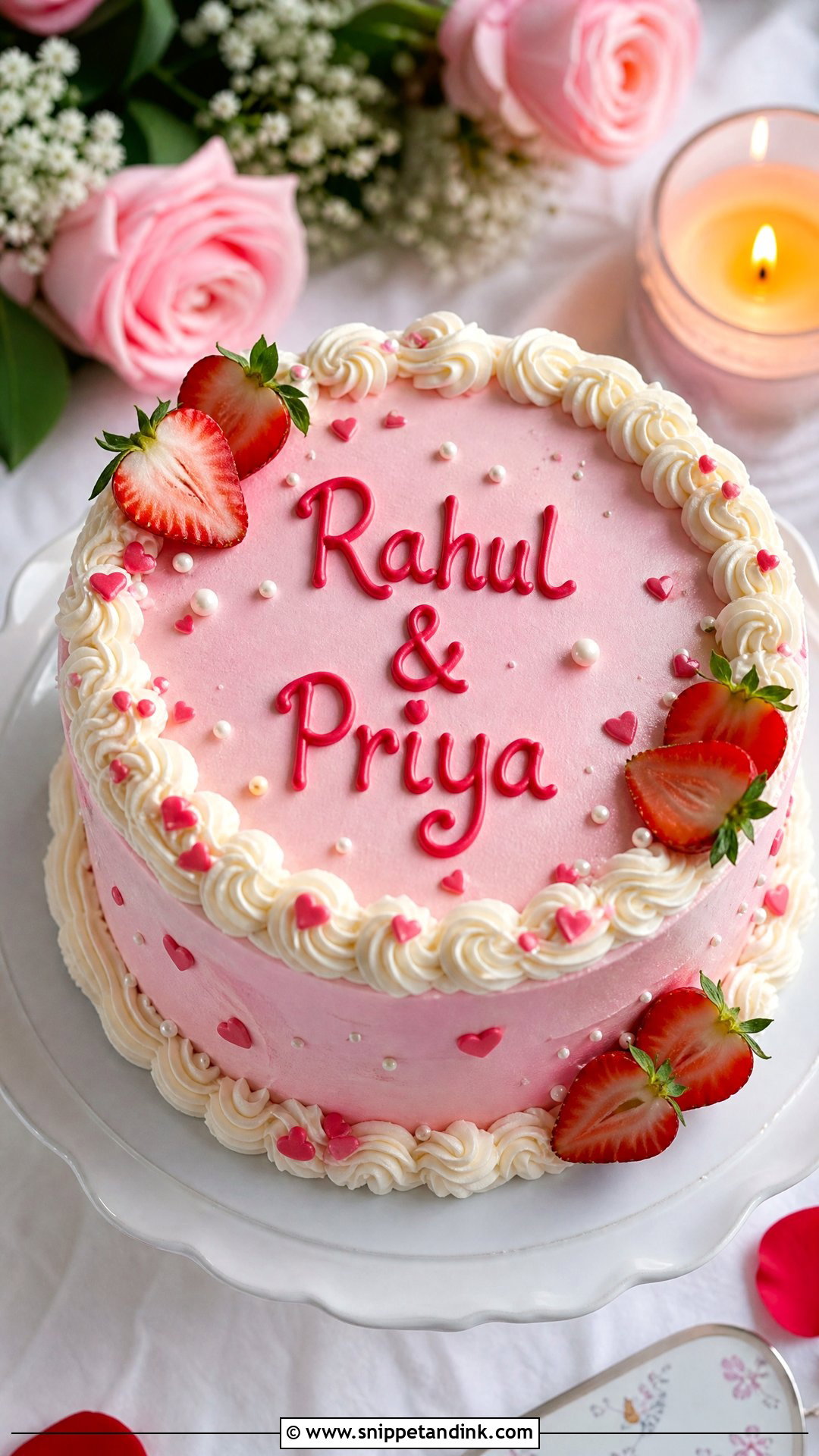 Couple Name Cake - Snippet and Ink - 30 Couple Cake Ideas