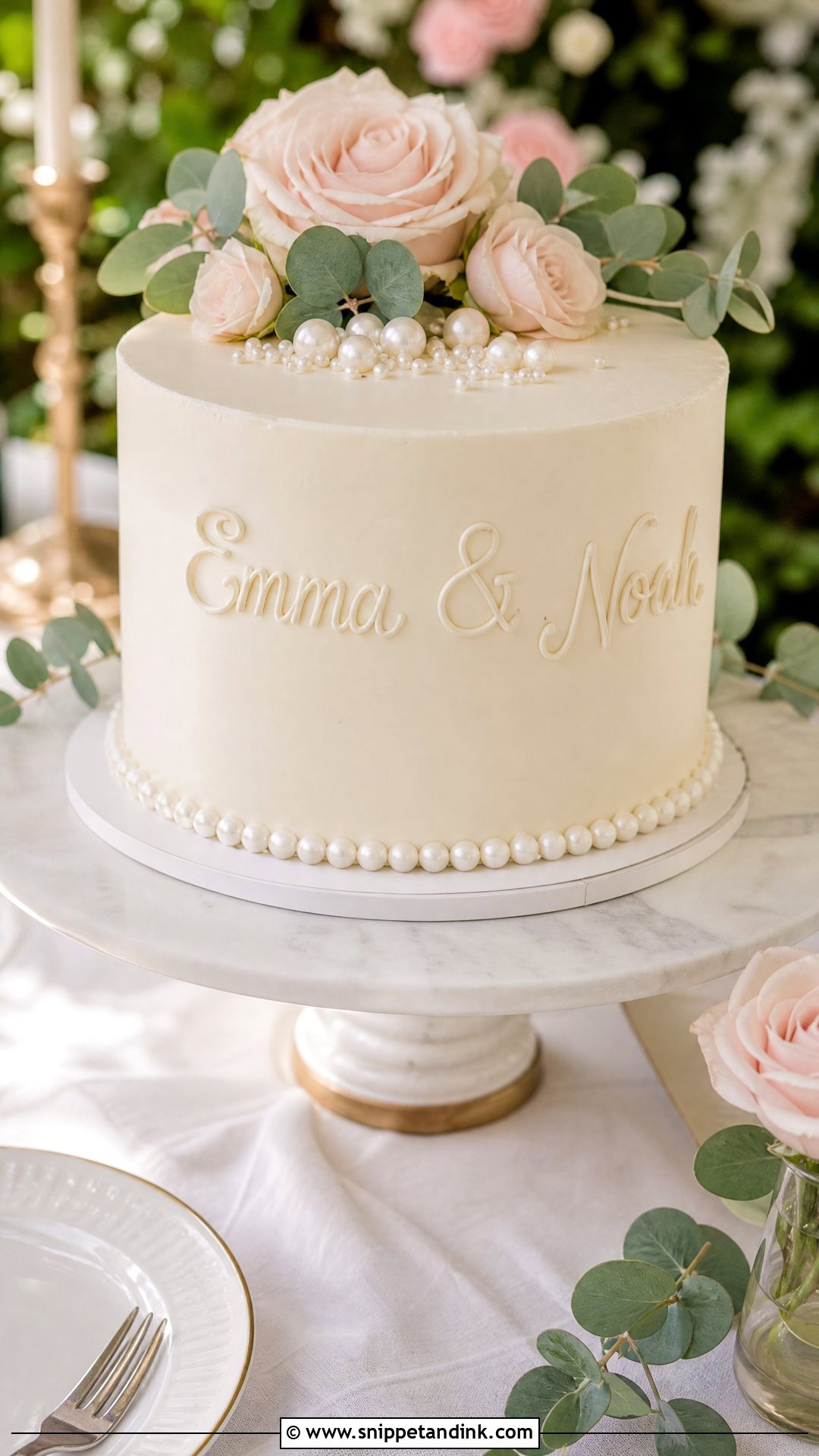 Couple Name Wedding Cake - Snippet and Ink - 20 Name on Cake Ideas for Wedding