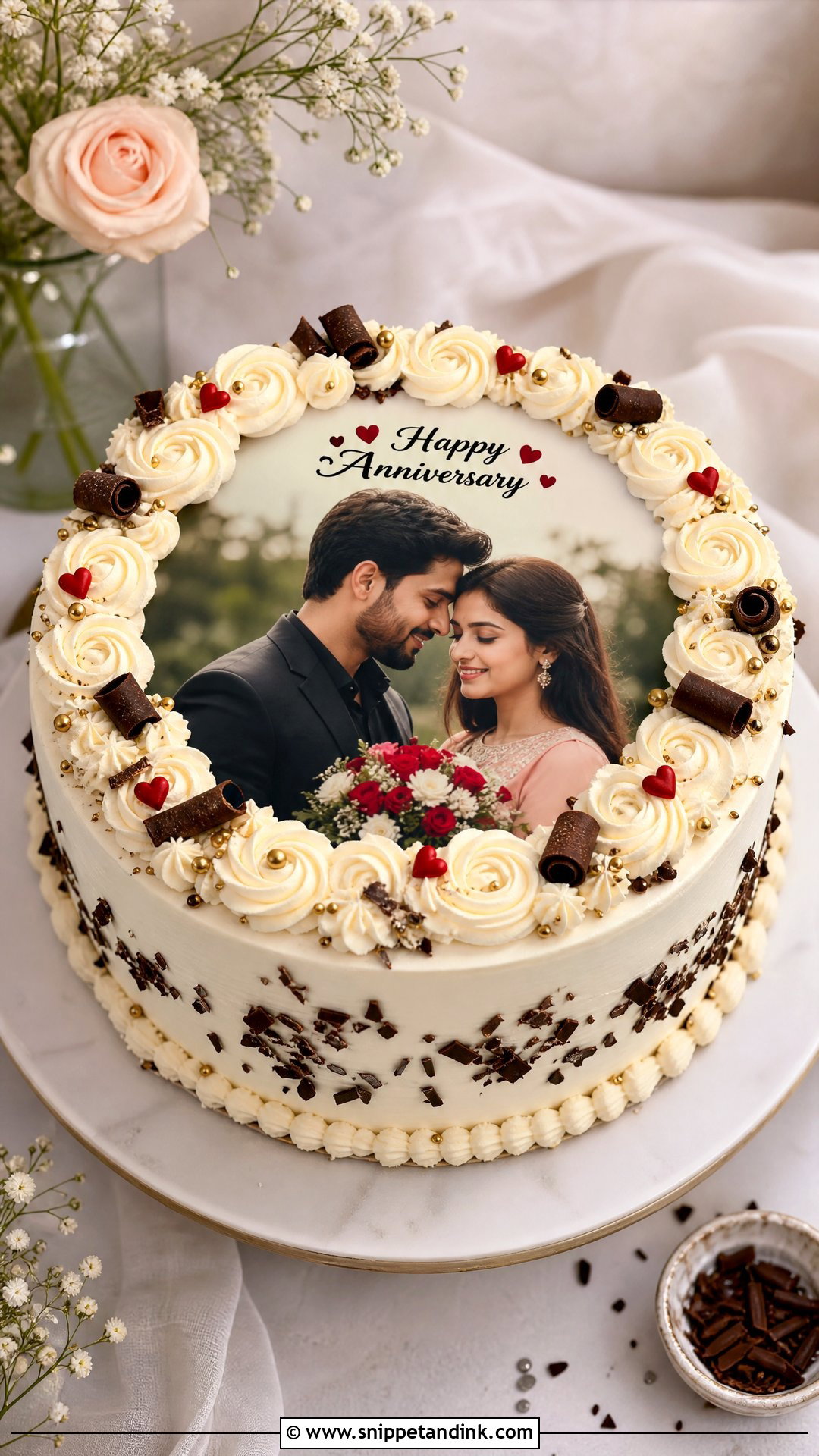 Couple Photo Anniversary Cake - Snippet and Ink - 30 Couple Anniversary Cake Ideas
