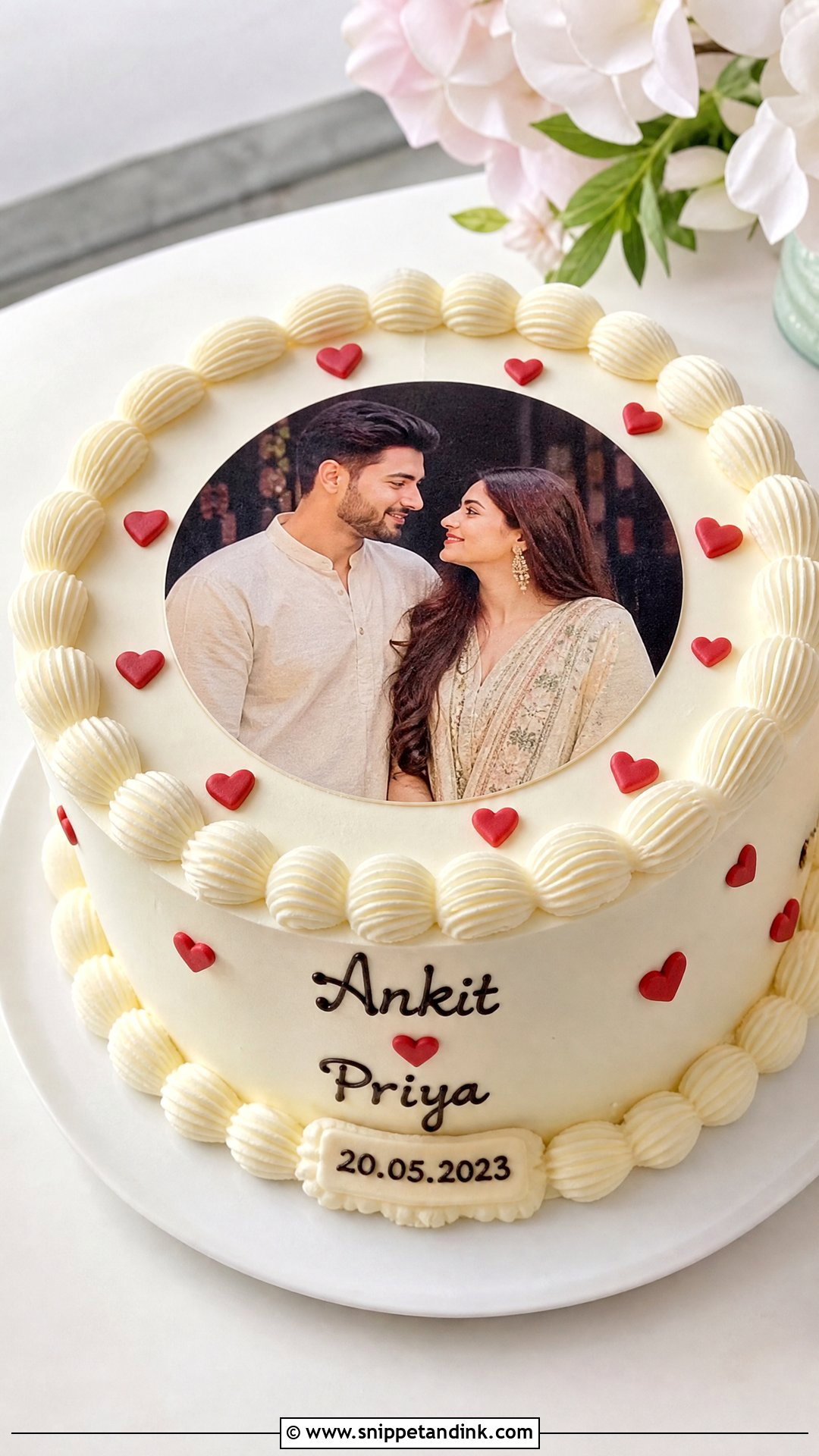 Couple Photo Cake - Snippet and Ink - 30 Couple Cake Designs