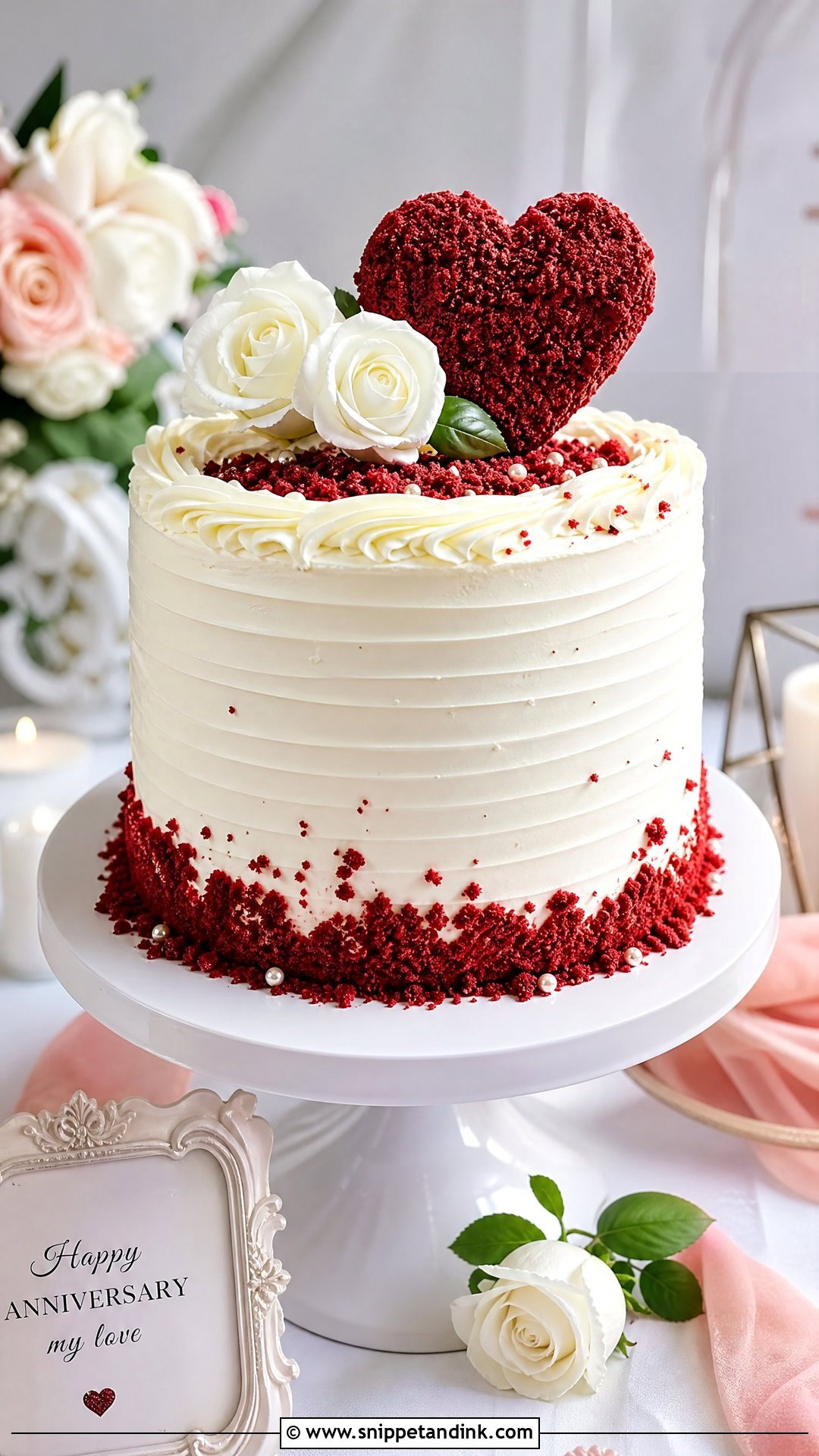 Couple Red Velvet Cake - Snippet and Ink - 30 Couple Cake Designs