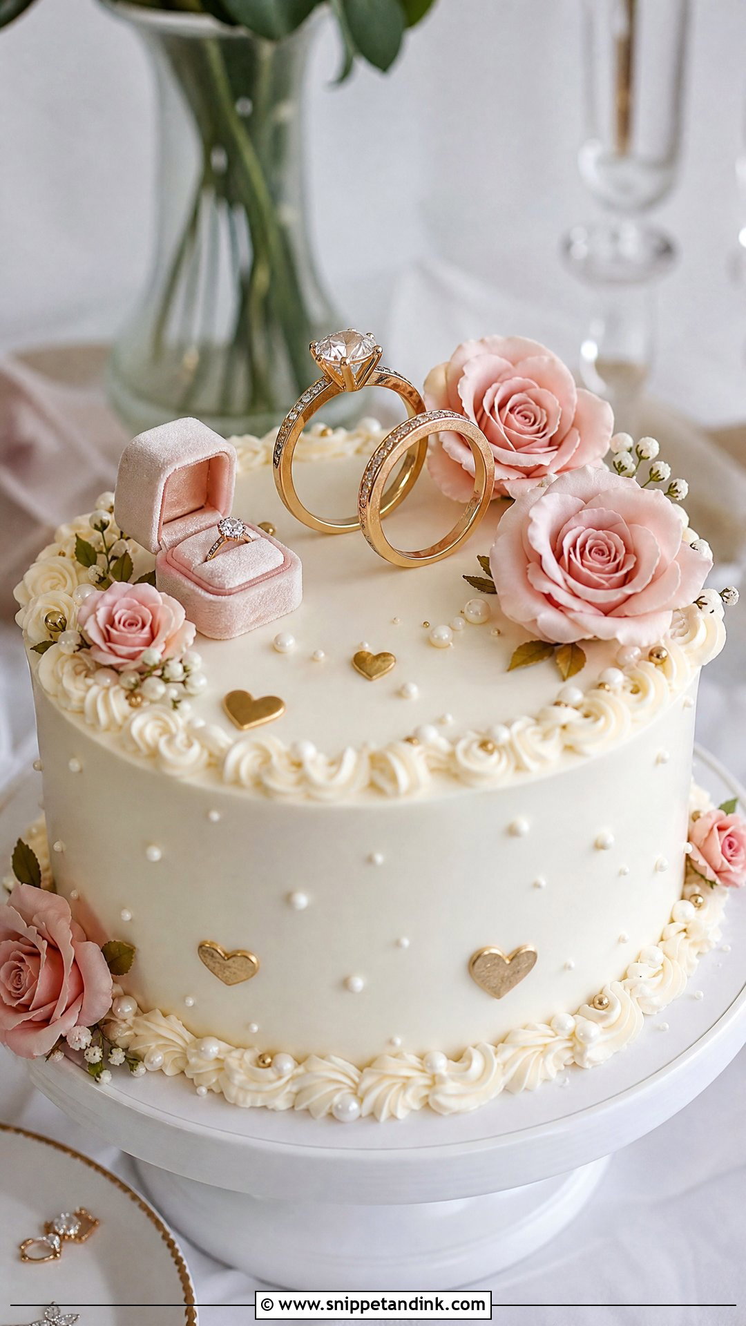 Couple Ring Cake - Snippet and Ink - 30 Couple Cake Designs