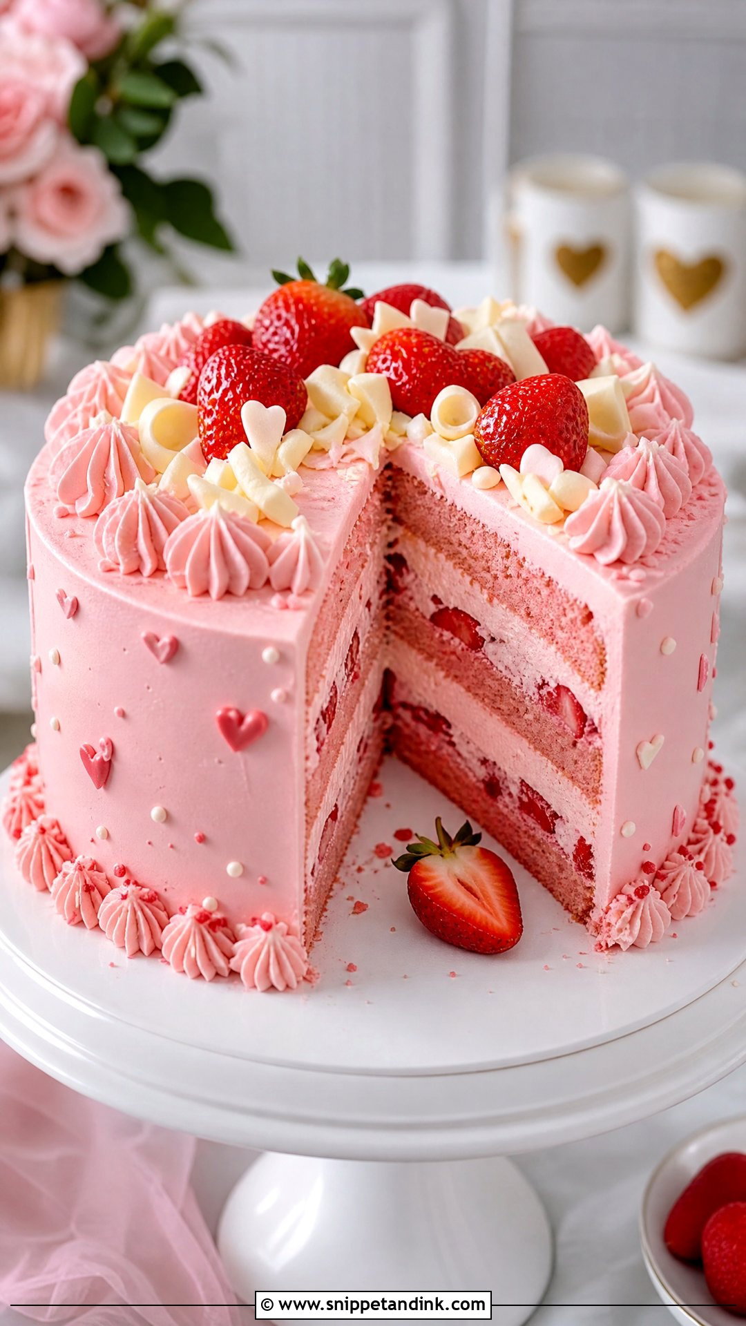 Couple Strawberry Cake - Snippet and Ink - 30 Couple Cake Ideas