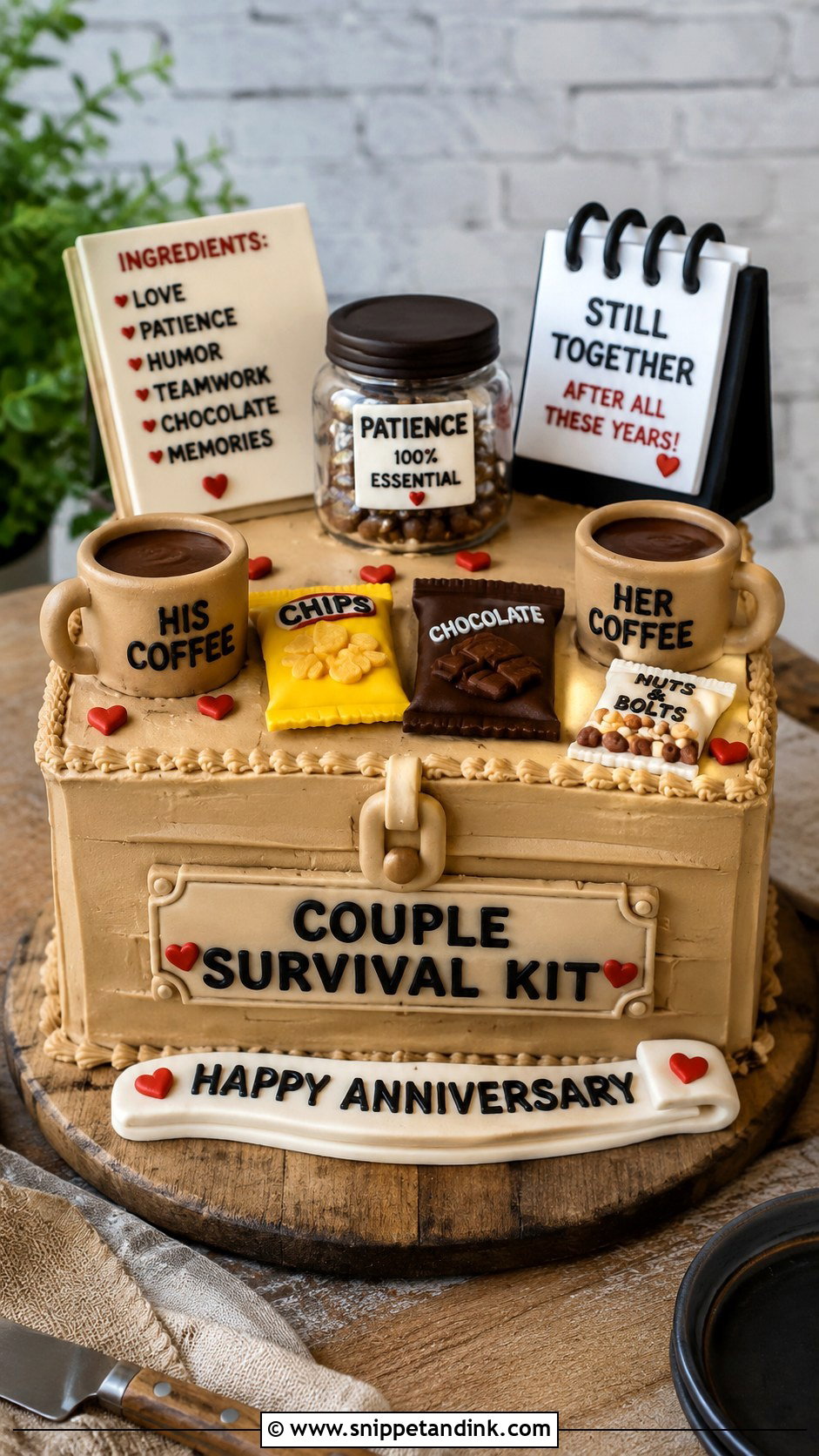Couple Survival Kit Anniversary Cake - Snippet and Ink - 20 Funny Anniversary Cake Ideas