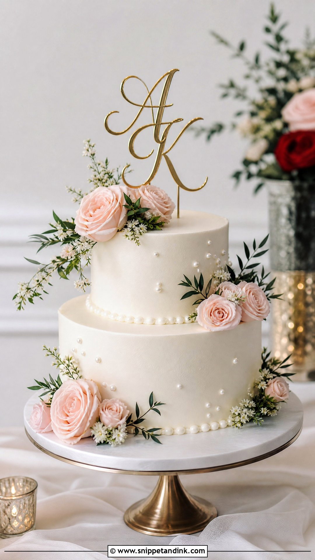 Couple Two Tier Cake - Snippet and Ink - 30 Couple Cake Ideas
