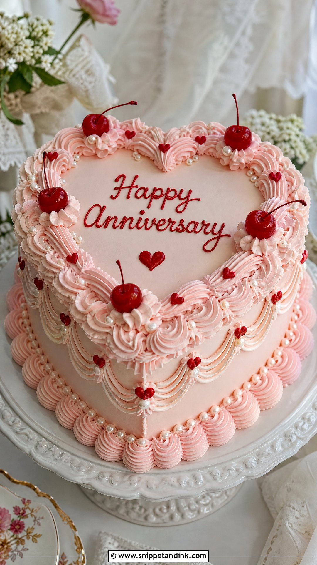 Couple Vintage Cake - Snippet and Ink - 30 Couple Cake Designs
