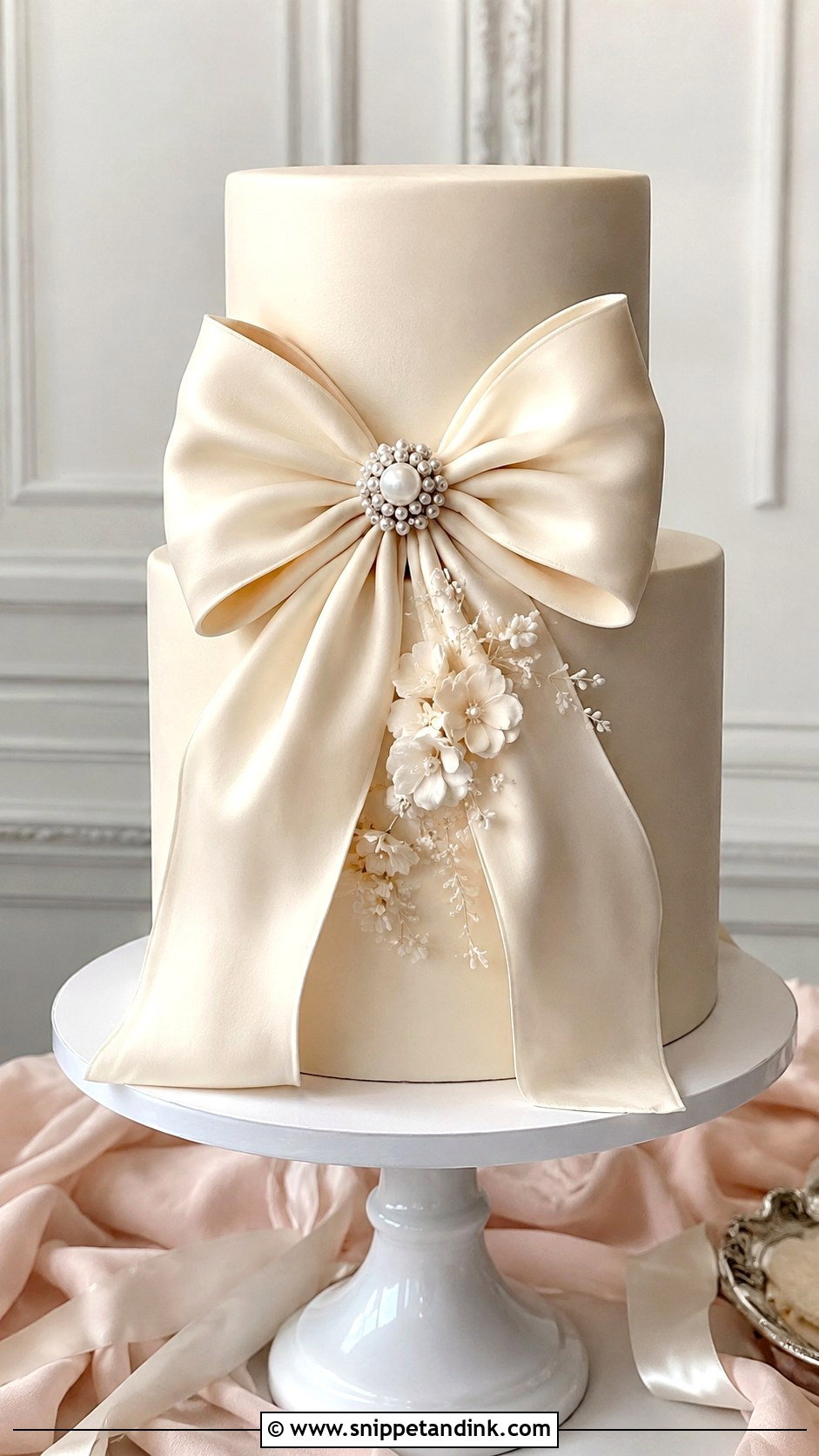 Couture Bow Wedding Cake - Snippet and Ink - 20 Couture Cakes for Wedding
