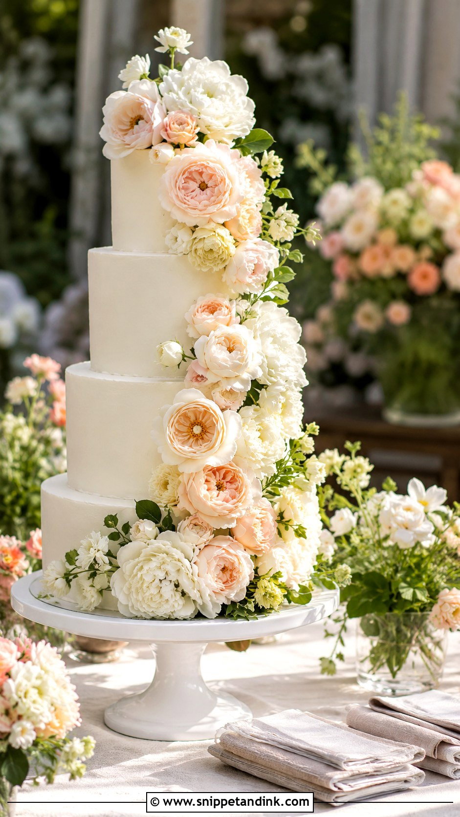 Couture Floral Wedding Cake - Snippet and Ink - 20 Couture Cakes for Wedding