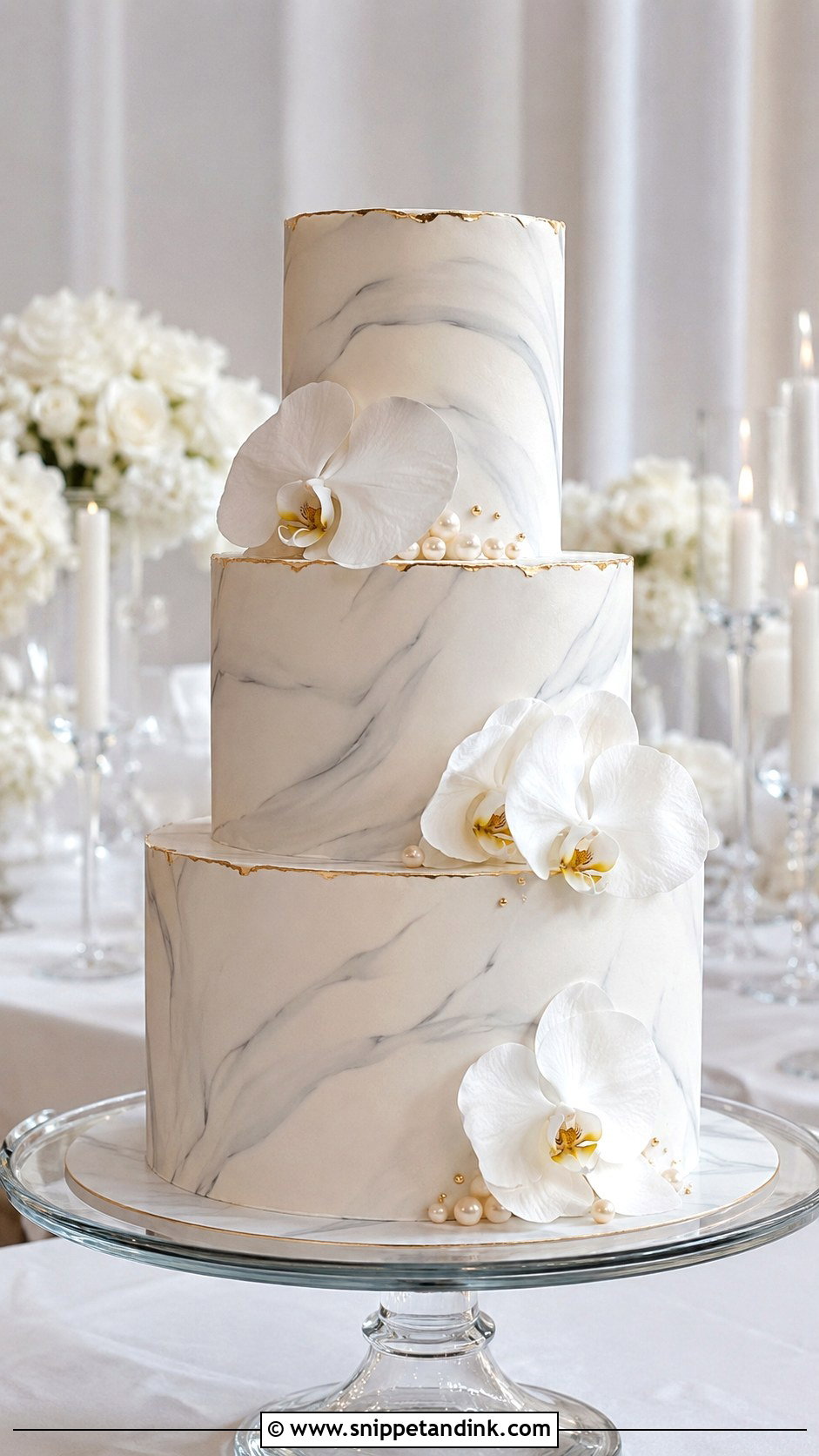 Couture Marble Wedding Cake - Snippet and Ink - 20 Couture Cakes for Wedding