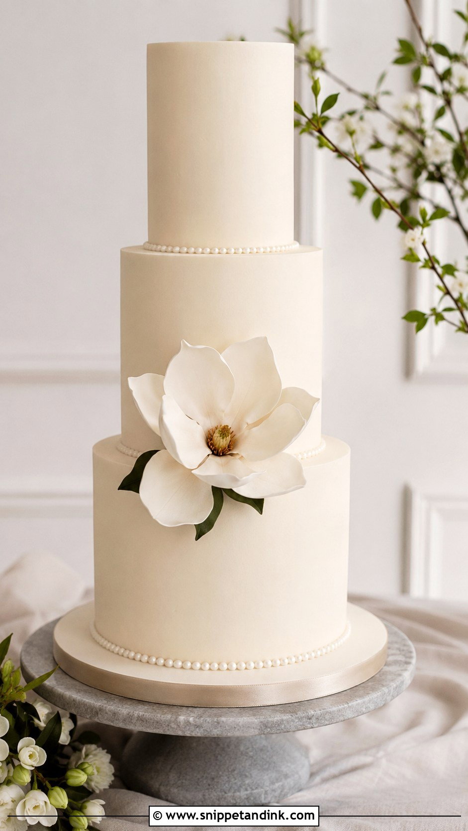 Couture Minimalist Wedding Cake - Snippet and Ink - 20 Couture Cakes for Wedding