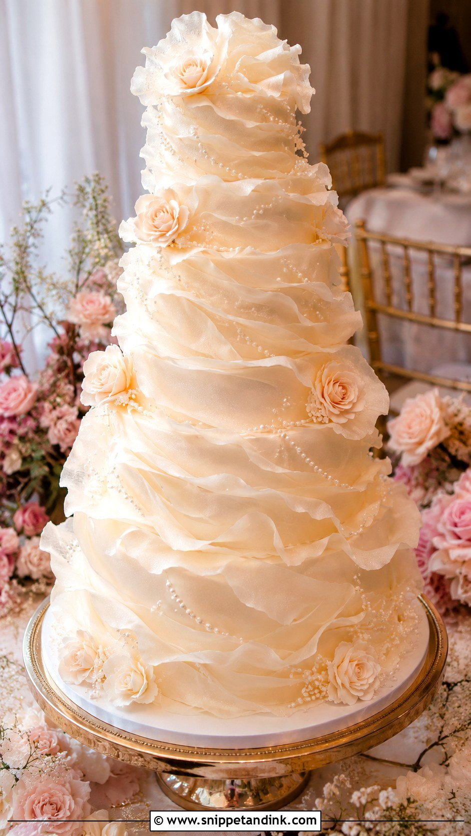 Couture Ruffle Wedding Cake - Snippet and Ink - 20 Couture Cakes for Wedding