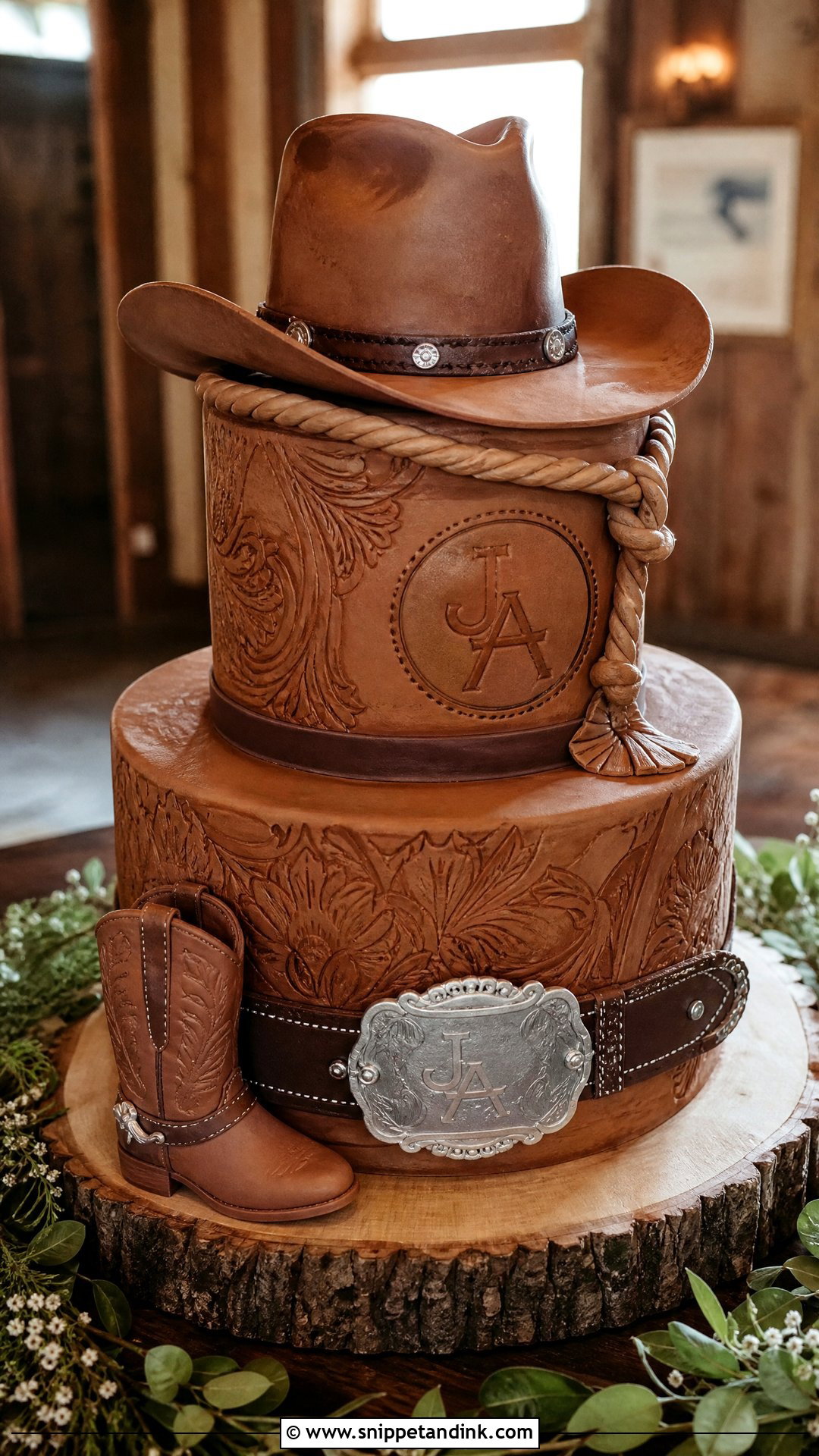 Cowboy Grooms Cake - Snippet and Ink - 25 Grooms Cake Ideas