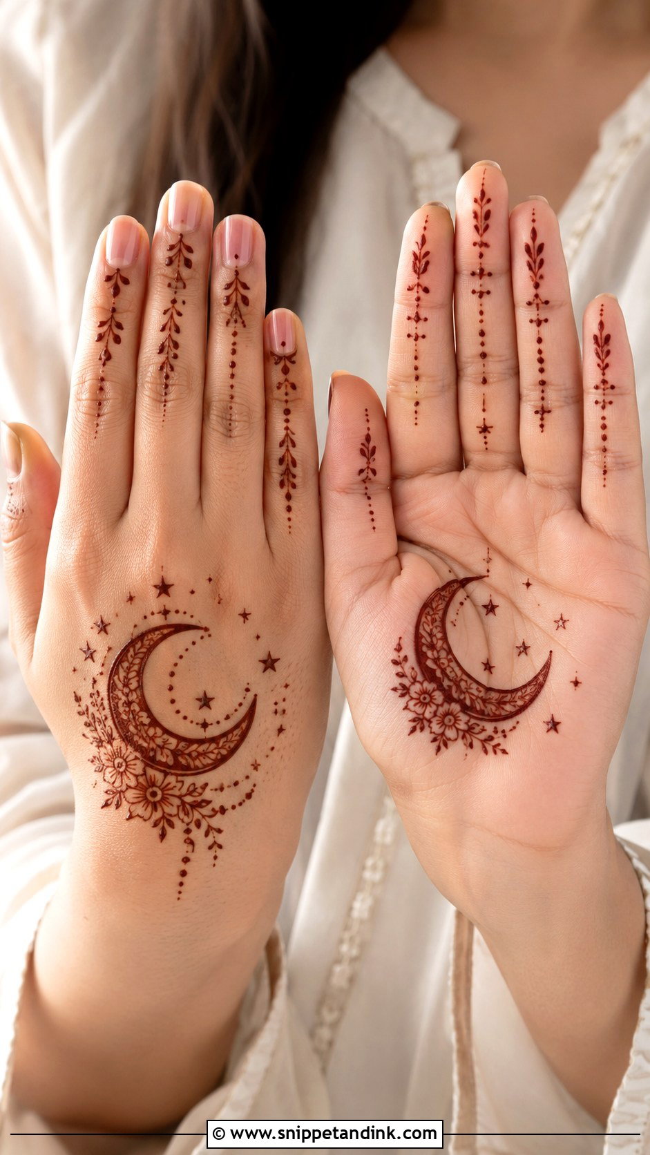 Crescent Moon Eid Mehndi Design - Snippet and Ink - 35 Mehndi Designs for Eid