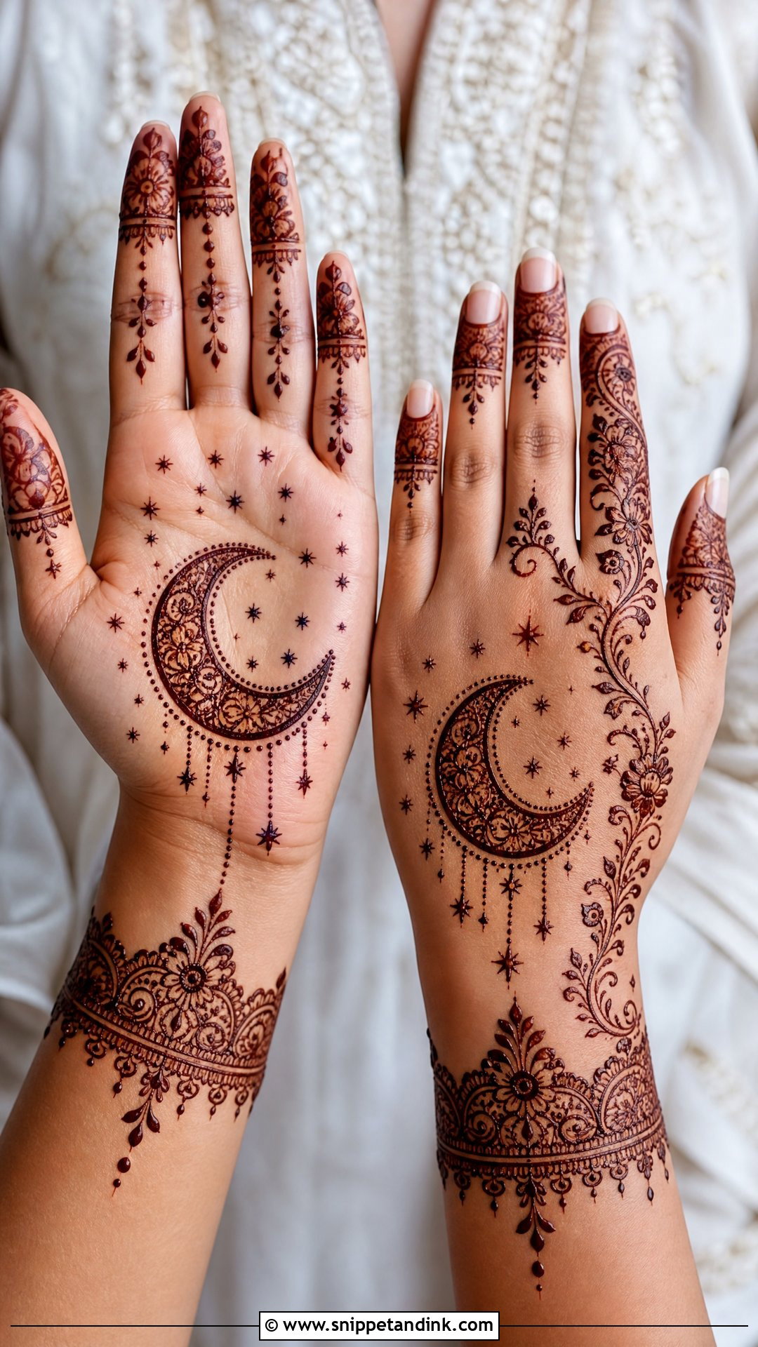 Crescent Moon Ramzan Mehndi Design - Snippet and Ink - 30 Ramzan Mehndi Design Ideas