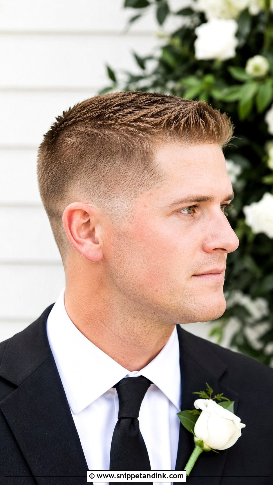 Crew Cut for Grooms - Snippet and Ink - 20 Hairstyle for Groom Ideas