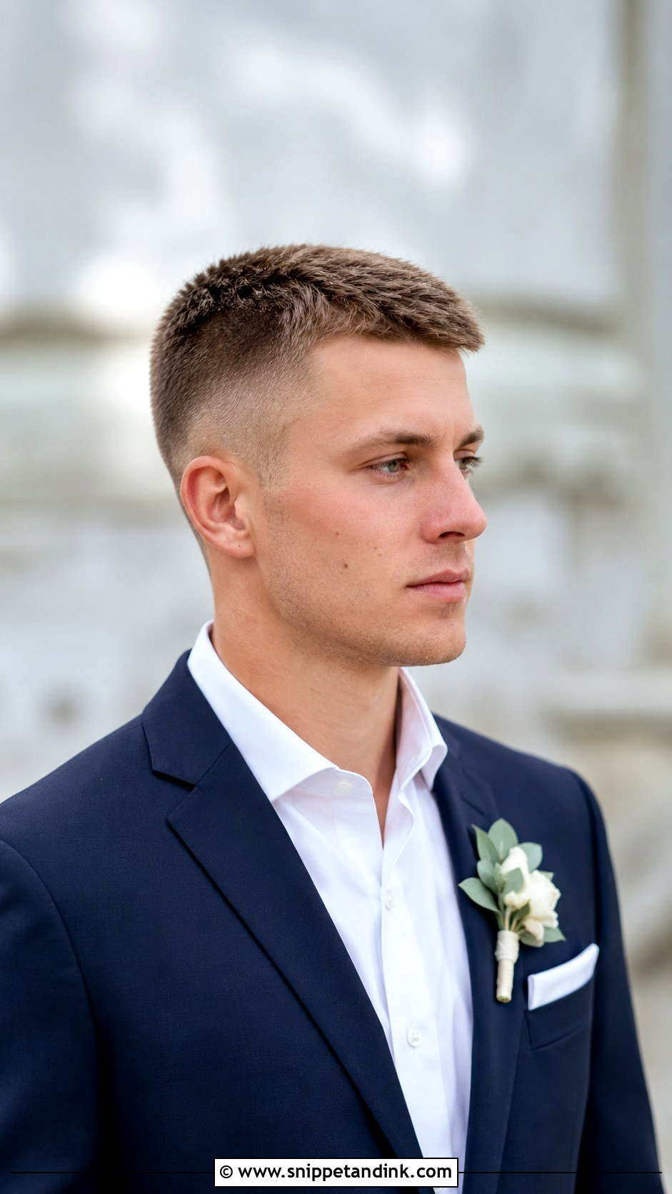 Crew Cut for Grooms - Snippet and Ink - 25 Wedding Hairstyles Men