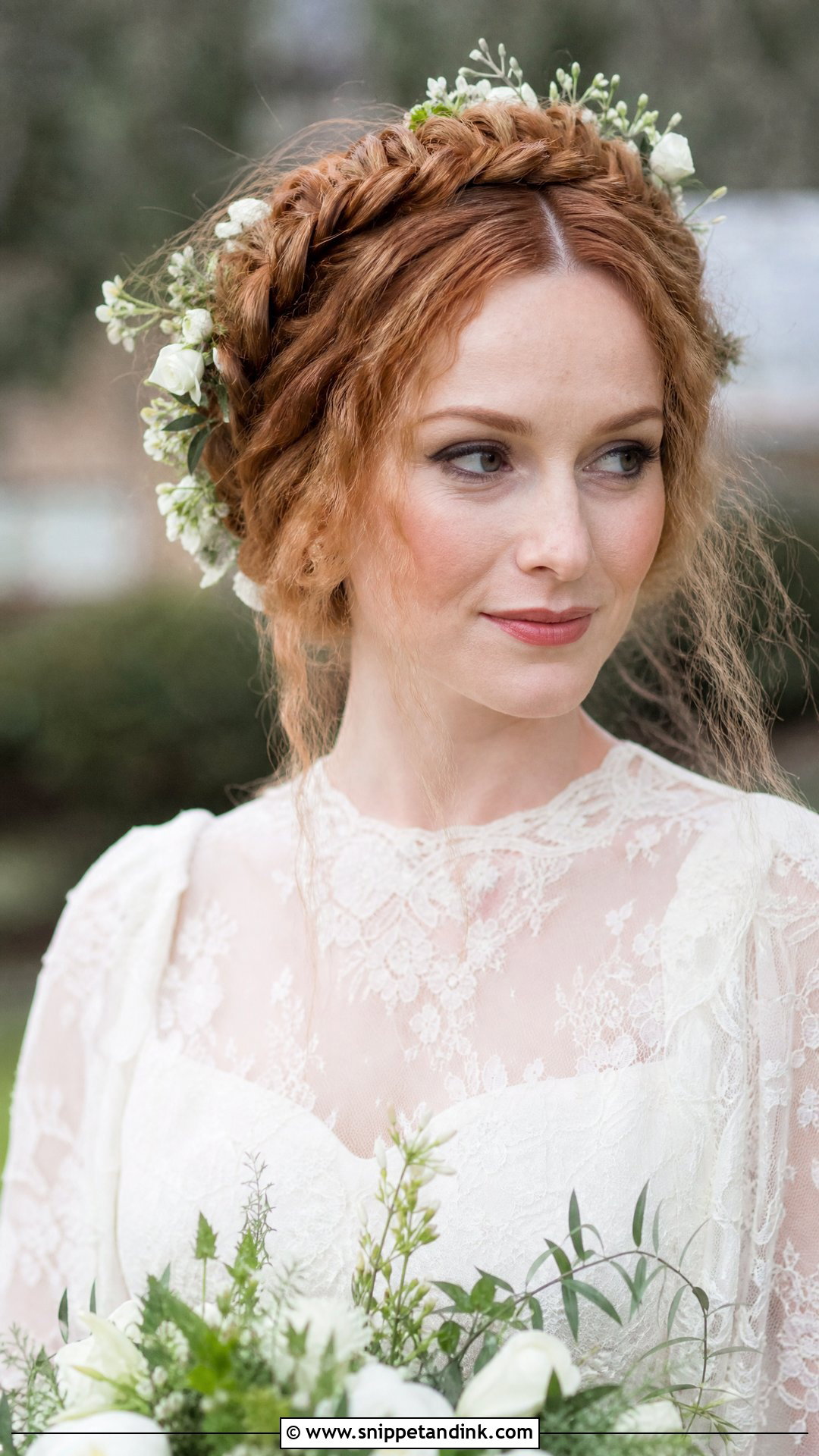 Crimped Crown Braid Wedding Style - Snippet and Ink - 20 Crimped Wedding Hair Ideas