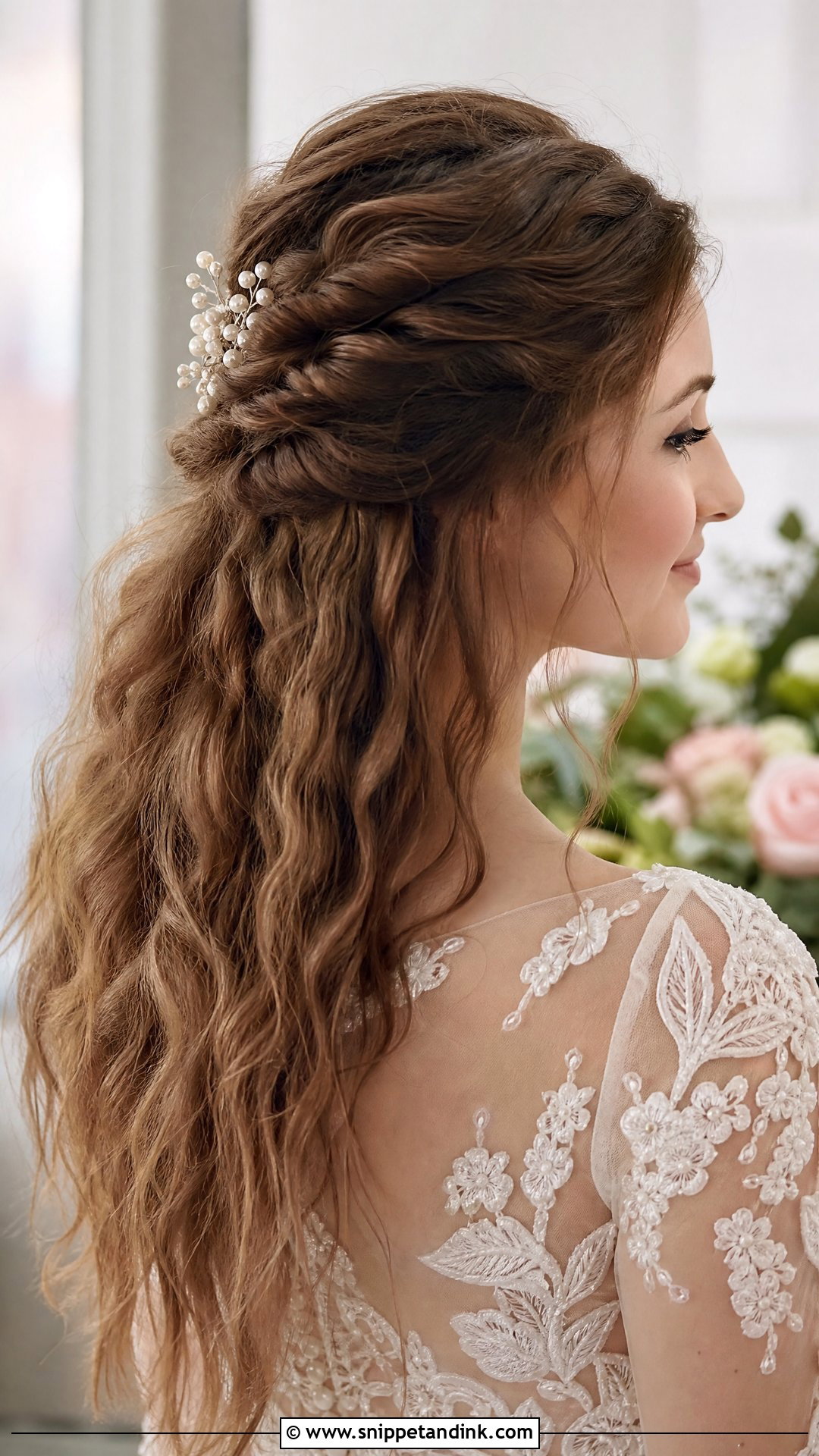 Crimped Half Up Half Down Wedding Hair - Snippet and Ink - 20 Crimped Wedding Hair Ideas