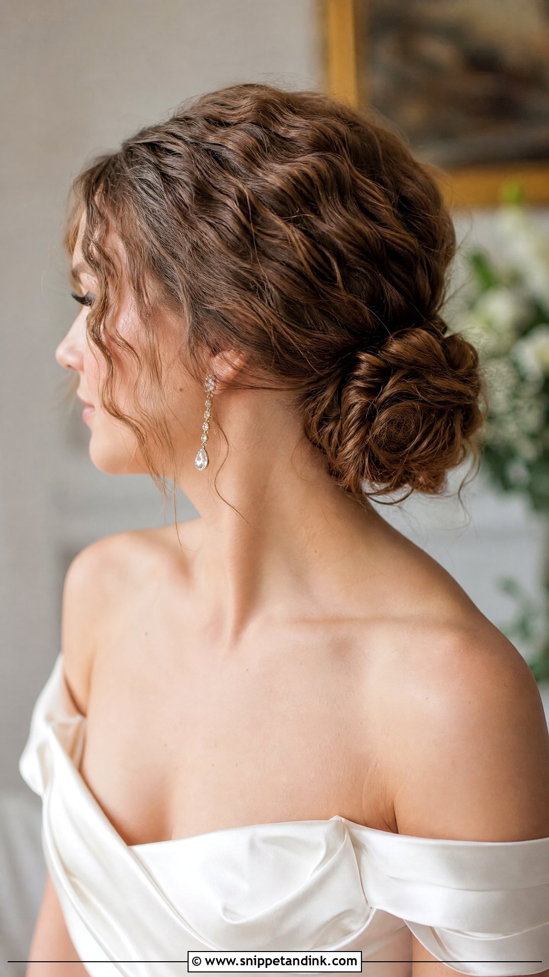 Crimped Low Bun Wedding Hairstyle - Snippet and Ink - 20 Crimped Wedding Hair Ideas