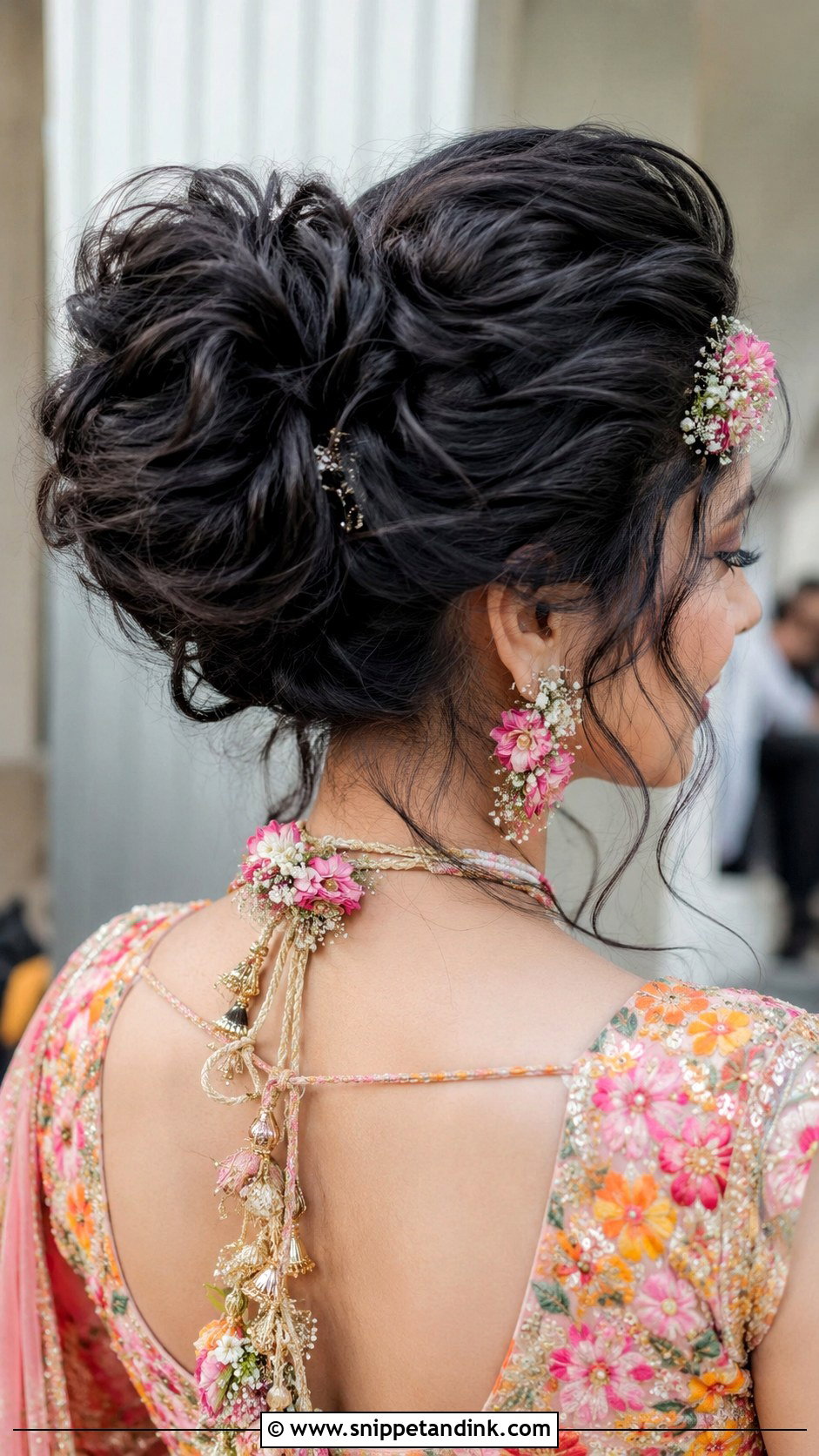 Crimped Messy Bun - Snippet and Ink - 20 Crimping Hairstyles Indian Wedding