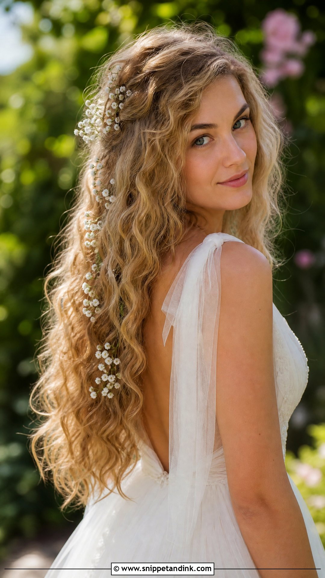 Crimped Wedding Hair Down With Flowers - Snippet and Ink - 20 Crimped Wedding Hair Ideas