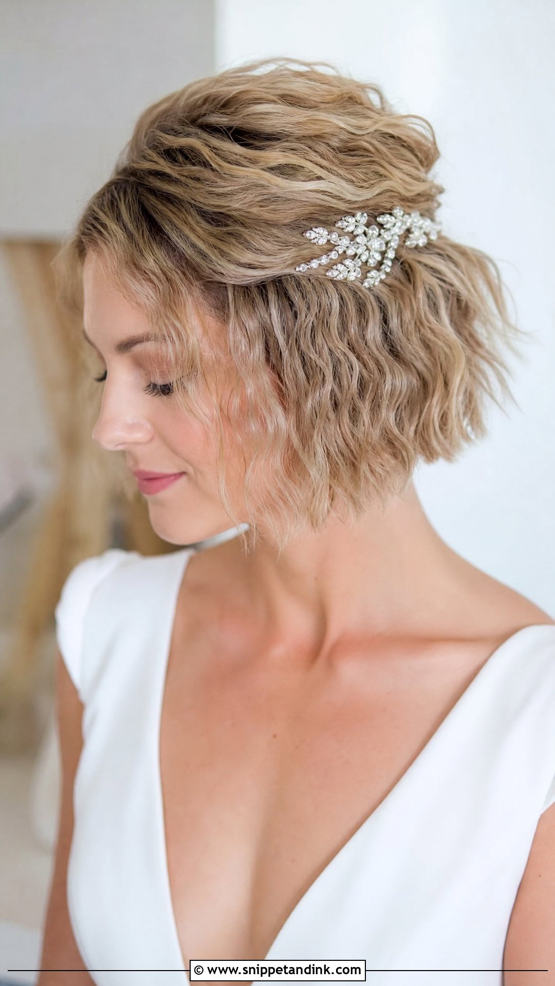 Crimped Wedding Hair For Short Hair - Snippet and Ink - 20 Crimped Wedding Hair Ideas