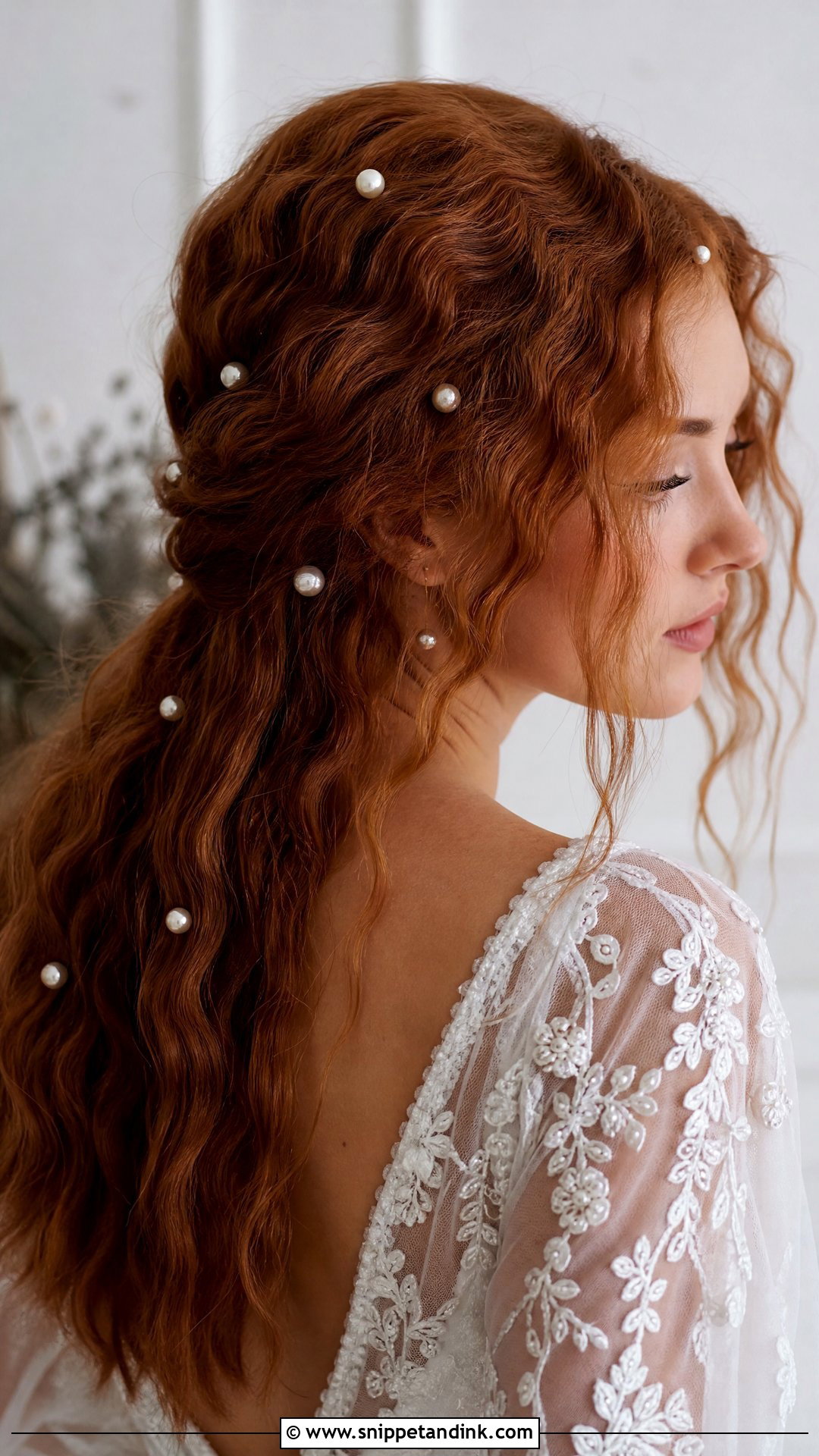 Crimped Wedding Hair With Pearls - Snippet and Ink - 20 Crimped Wedding Hair Ideas