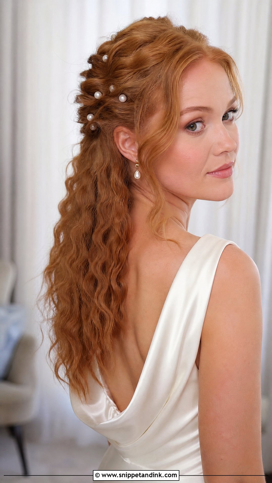 Crimped Wedding Hair With Pearls - Snippet and Ink - 15 Crimped Wedding Hairstyles